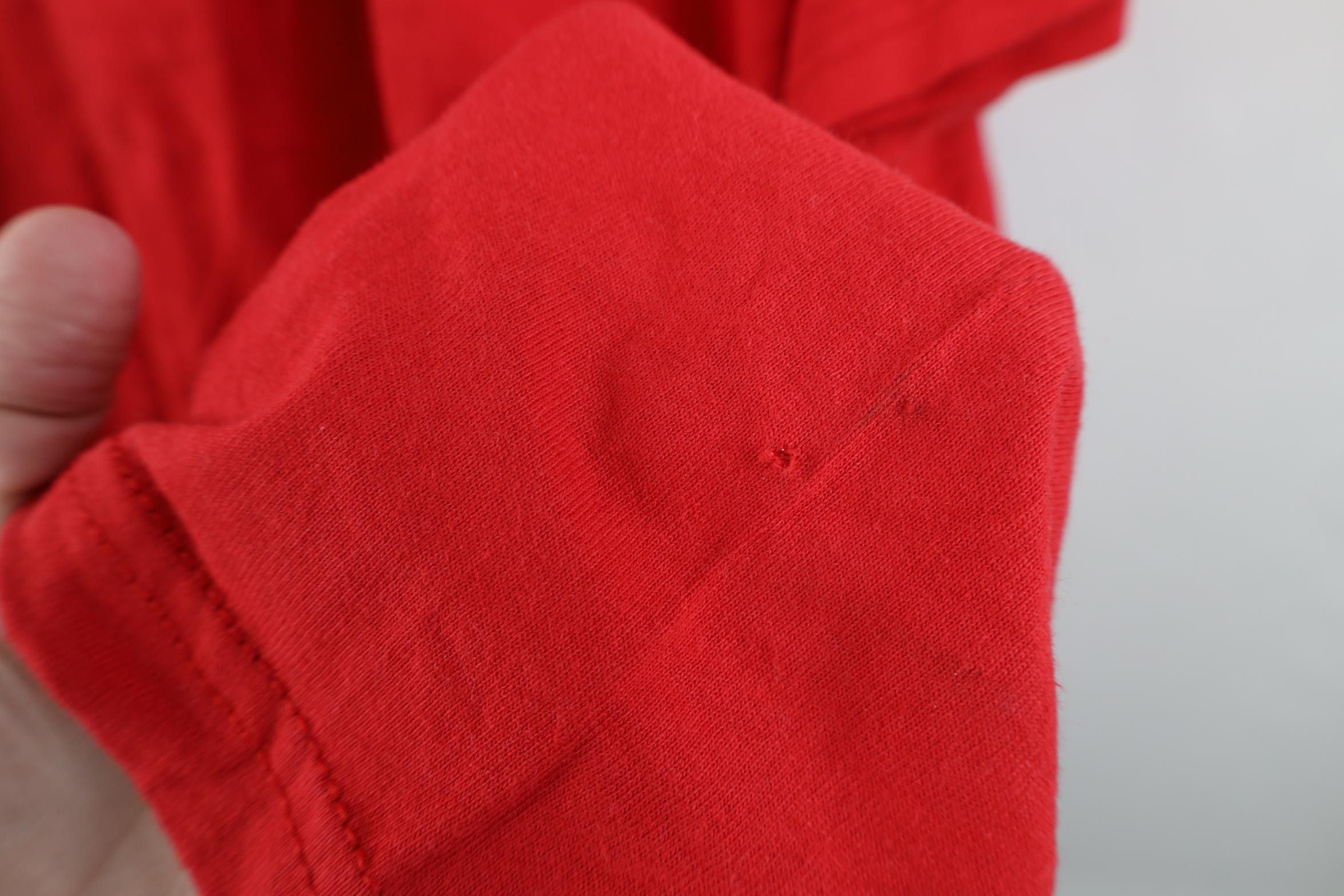 Hanes Vintage 90s Y2K Hanes Blank Cotton Pocket T-Shirt Red Size US XXL / EU 58 / 5 - 11 Thumbnail