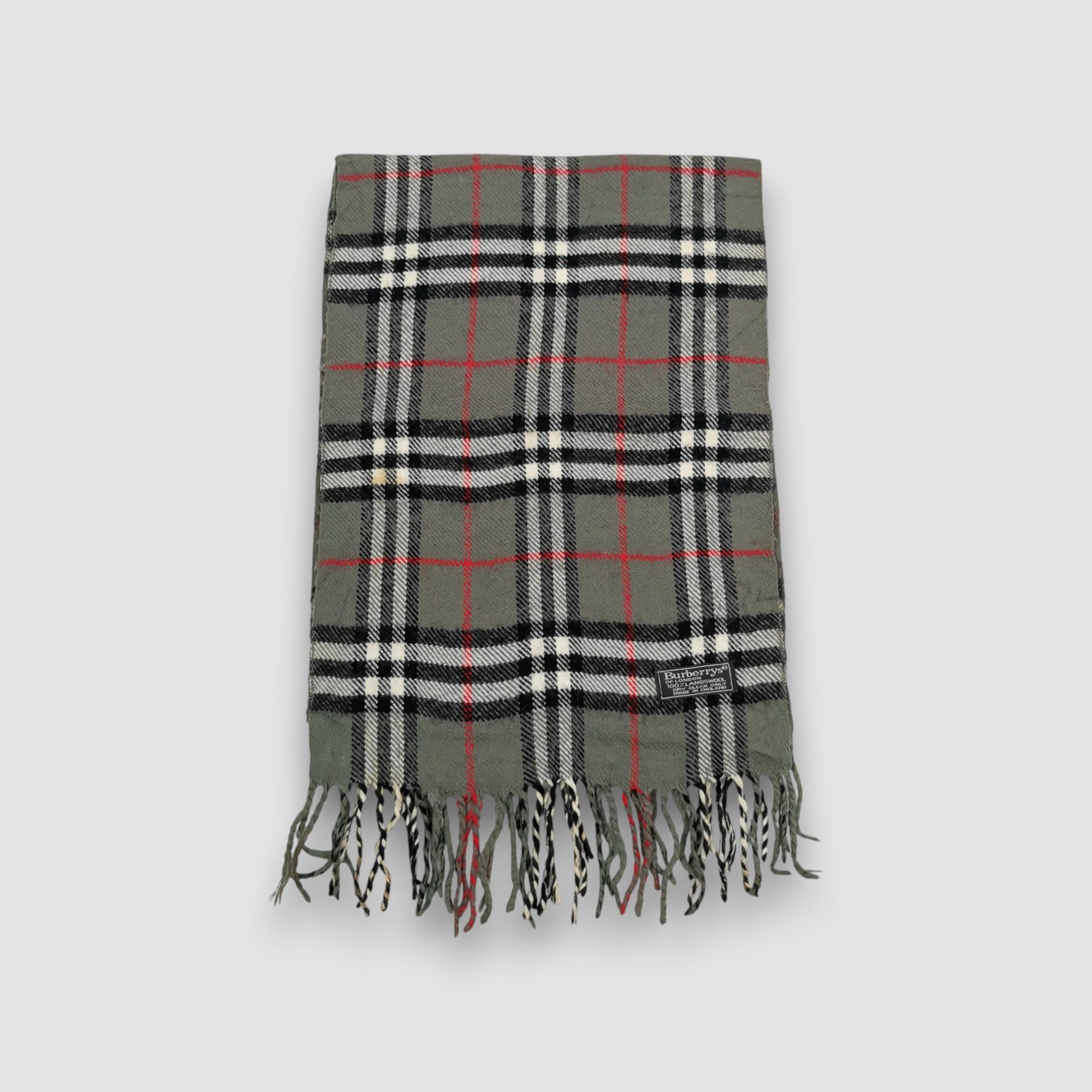 Burberry Vintage Burberry Scarf Tartan Plaid Muffler Wool Scarves Size ONE SIZE - 2 Thumbnail