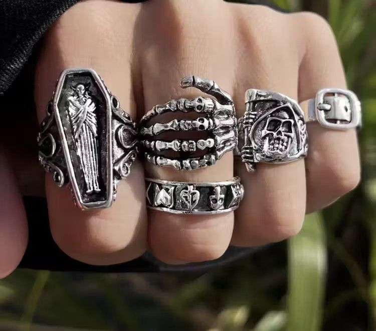 Jewelry × Vintage 5 Pieces/ Set- Haloween Theme Ring Size ONE SIZE - 1 Thumbnail