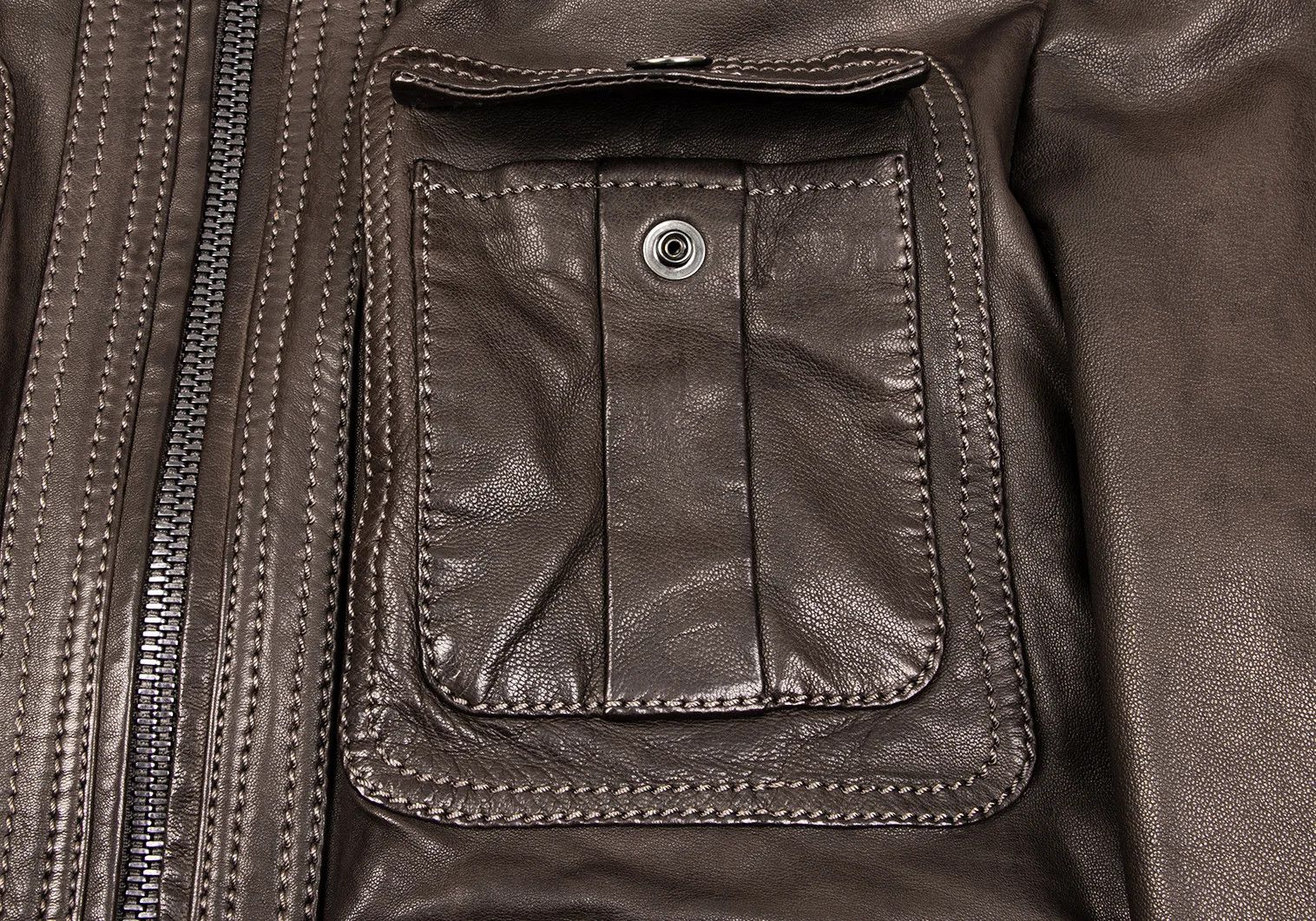 Dolce & Gabbana Pocket Design Quilted Lining Lambskin Leather Blouson Brown Size US S / EU 44-46 / 1 - 6 Thumbnail
