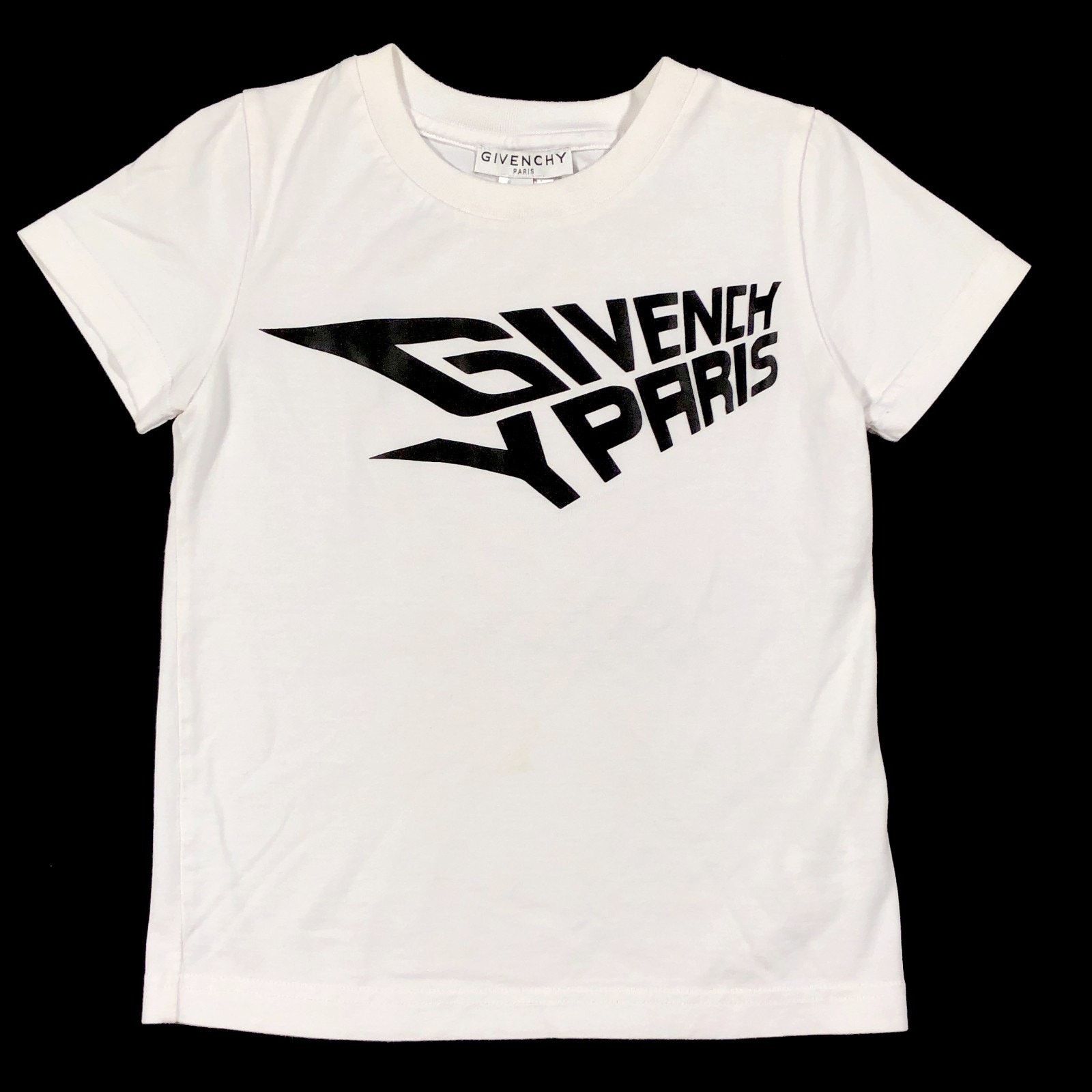 Givenchy Givenchy Kids Logo White Black Tee T Shirt Size 4 4T B1 Size US XXS / EU 40 - 1 Thumbnail