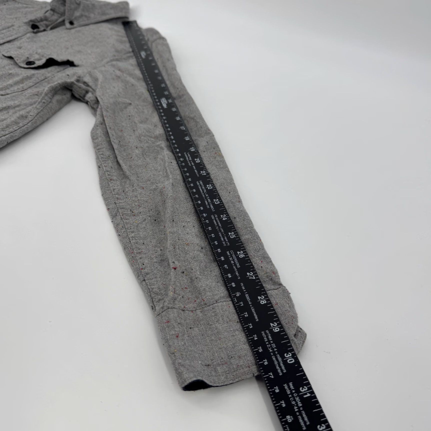 Banana Republic Banana Republic Button-Up Shirt Casual Long Sleeve Gray Speckled Organic Cotton Large L Mens Button Down Collared Pocketed Knit? Size US L / EU 52-54 / 3 - 6 Thumbnail