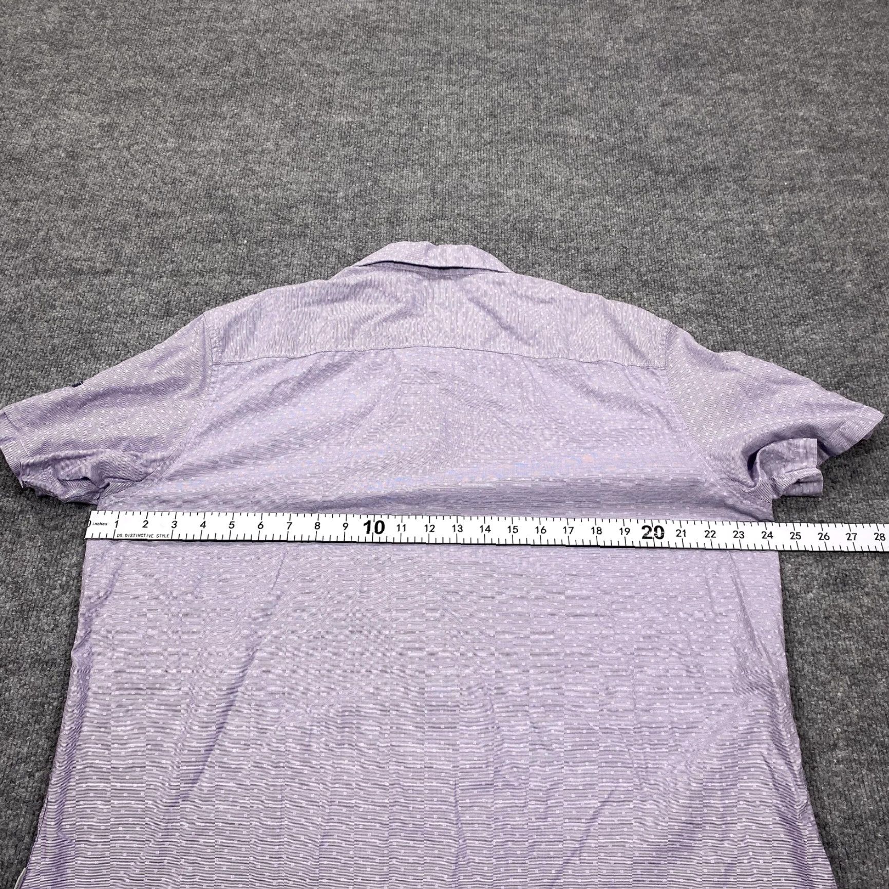 Calvin Klein Calvin Klein Shirt Mens XL Purple Polka Dot Short Sleeve Button Up Casual Size US XL / EU 56 / 4 - 5 Thumbnail