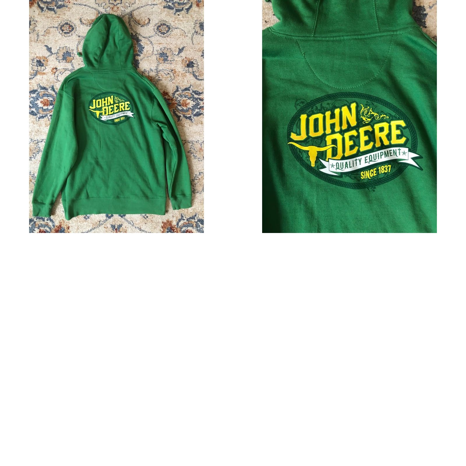 John Deere VINTAGE Men’s John Deere Hoodie Green Large Tractors Farm USA Outdoors Size US L / EU 52-54 / 3 - 8 Thumbnail