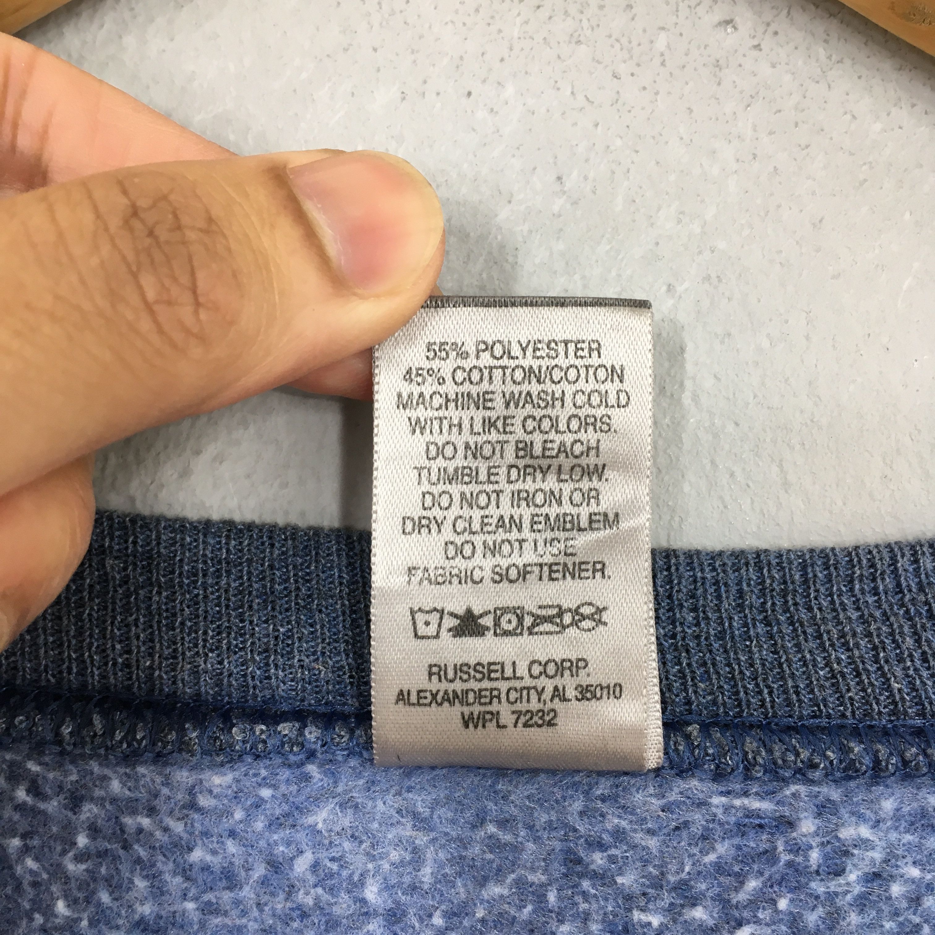 Kanye West × Russell Athletic Vintage Russell Athletic Plain Blue Sweatshirt XLarge Size US XL / EU 56 / 4 - 6 Thumbnail