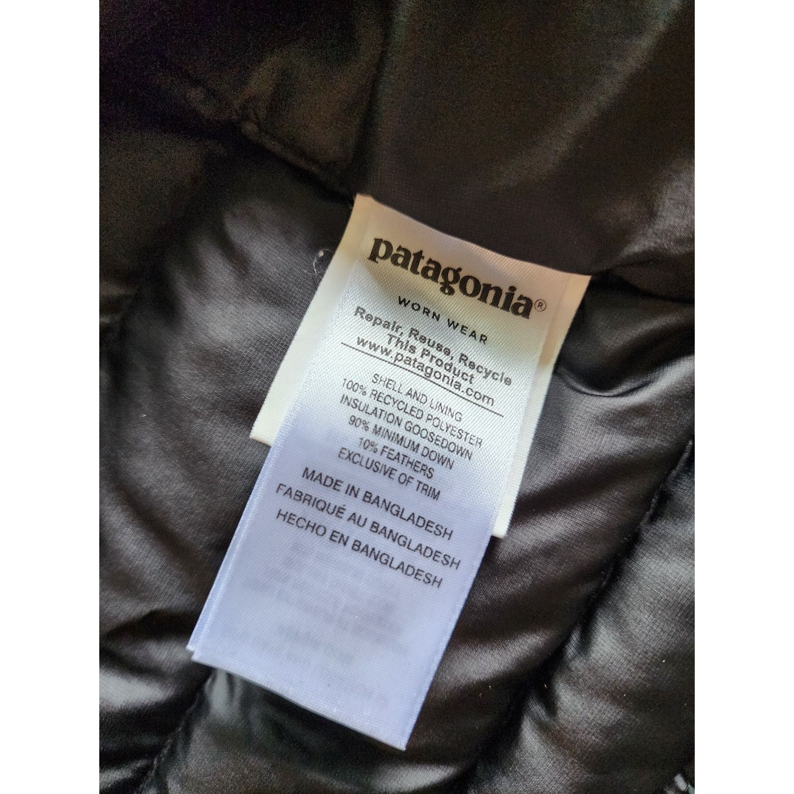 Patagonia Patagonia M Womens Full-Zip Down Sweater Puffer Jacket Black Size M / US 6-8 / IT 42-44 - 4 Thumbnail