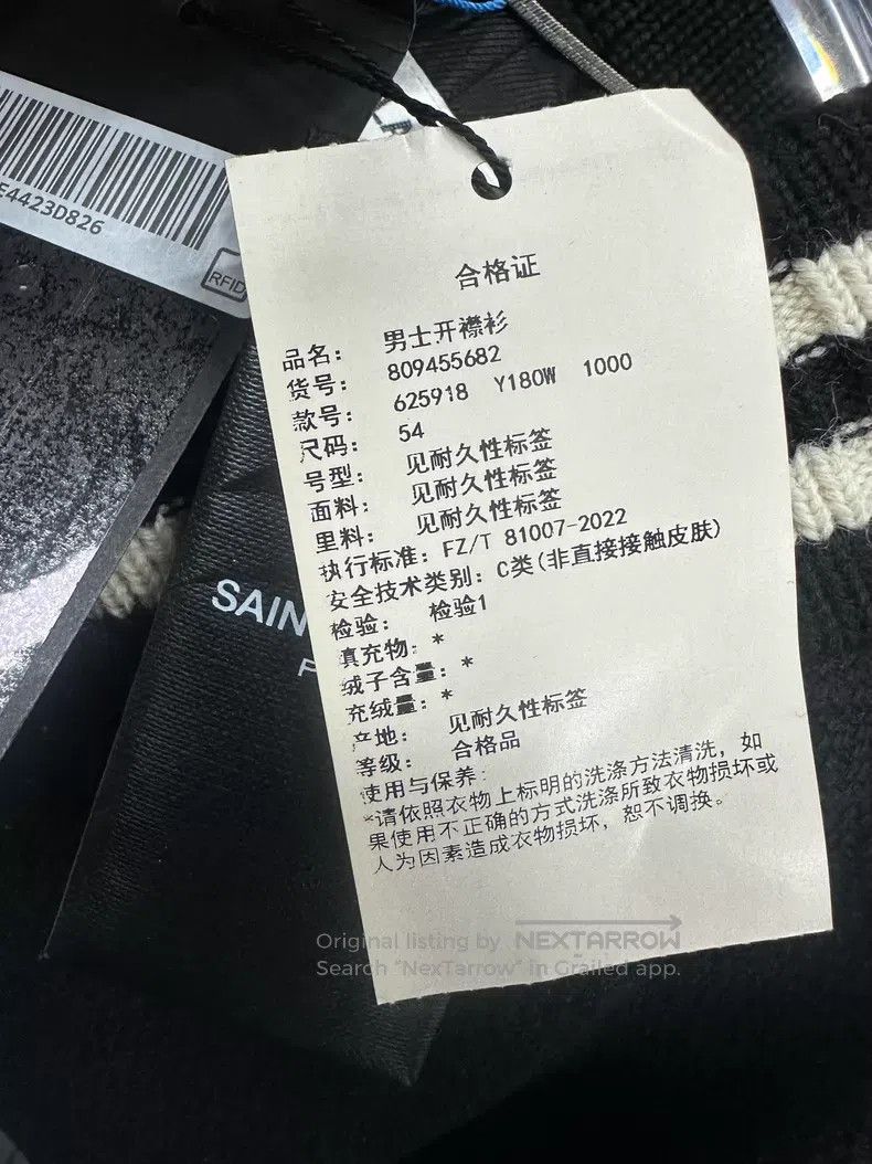 Saint Laurent Paris Saint Laurent Paris Black Back Logo Printed Baseball Jacke Size US L / EU 52-54 / 3 - 3 Thumbnail