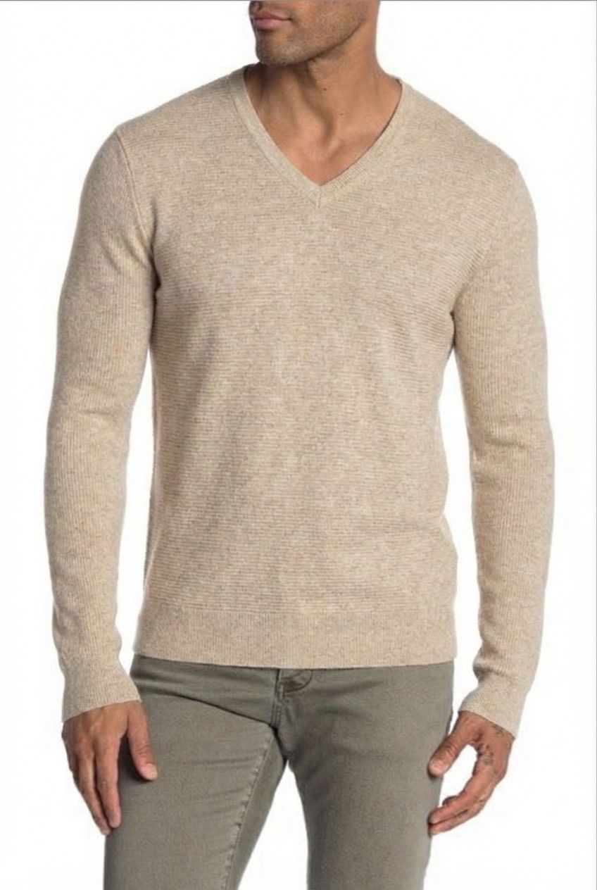 John Varvatos Linen Cotton V-Neck Sweater medium. Size US M / EU 48-50 / 2 - 1 Thumbnail