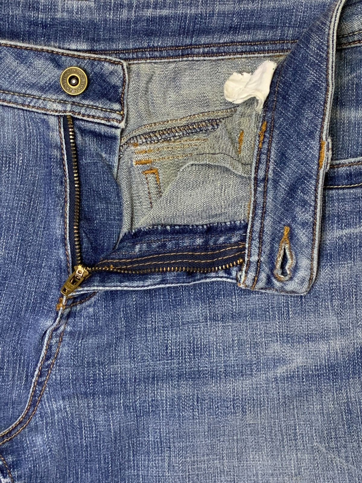Japanese Brand SALES🔥Vintage Japanese Brand Faded Blue Wash Flare Jeans Size 31" - 9 Thumbnail