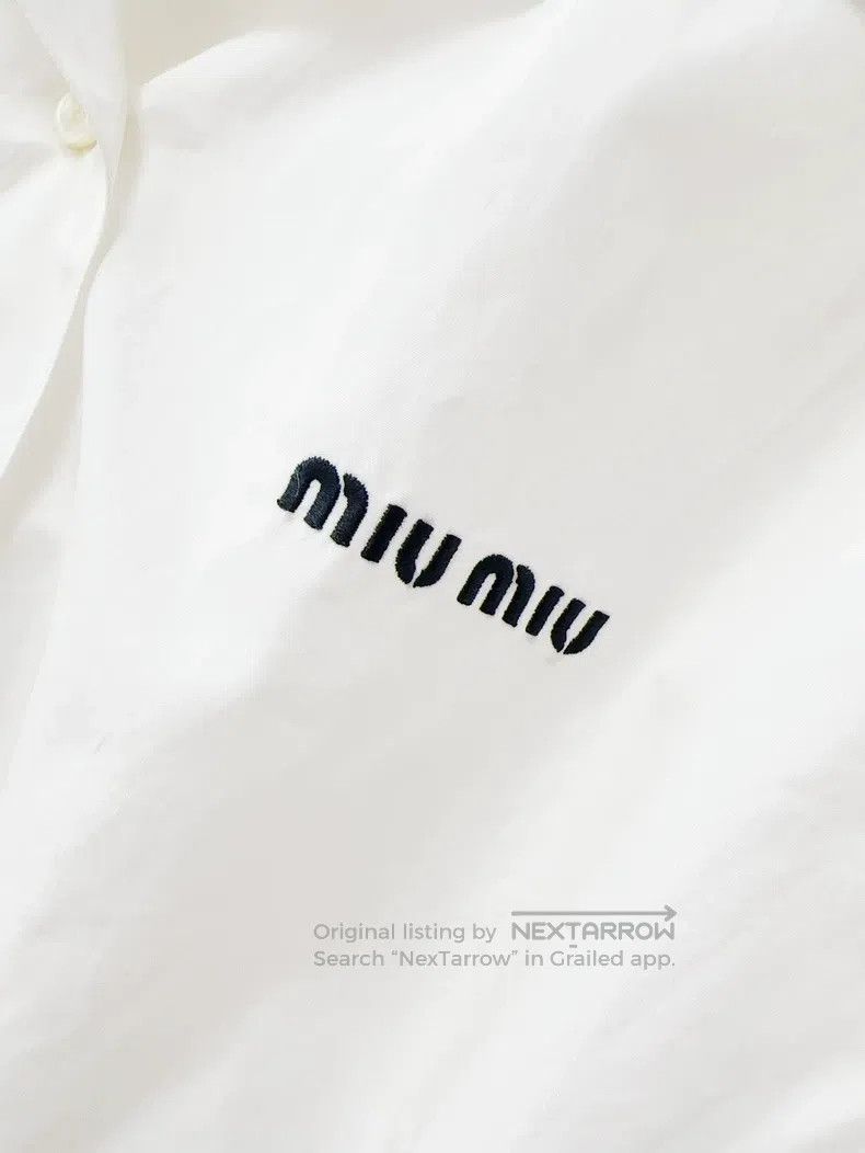 Miu Miu Miu Miu 36 Navy collar polo collar college wind drawstring Size S / US 4 / IT 40 - 5 Thumbnail