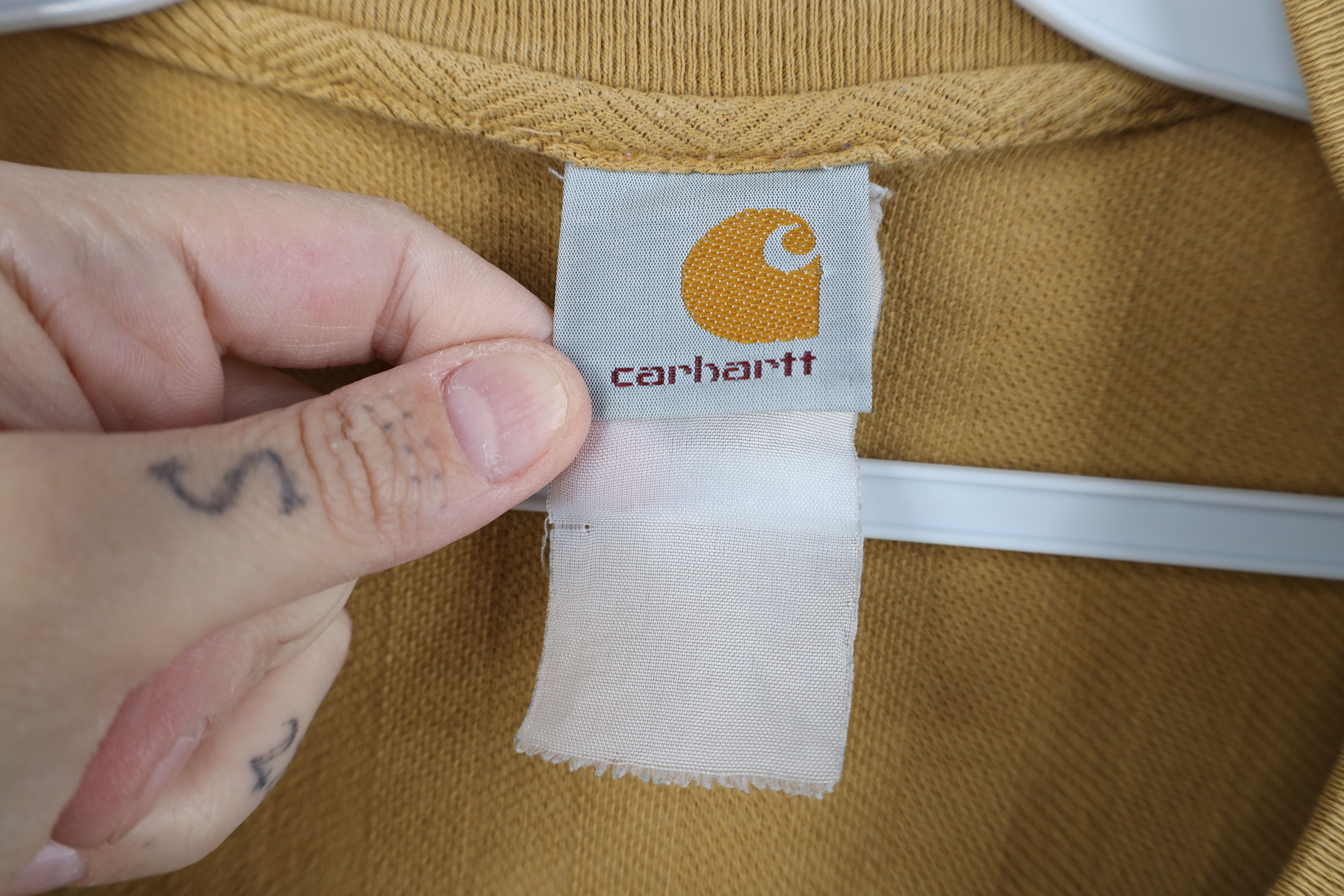 Carhartt Vintage 90s Carhartt Spell Out Herringbone Henley T-Shirt Size US XXL / EU 58 / 5 - 9 Thumbnail