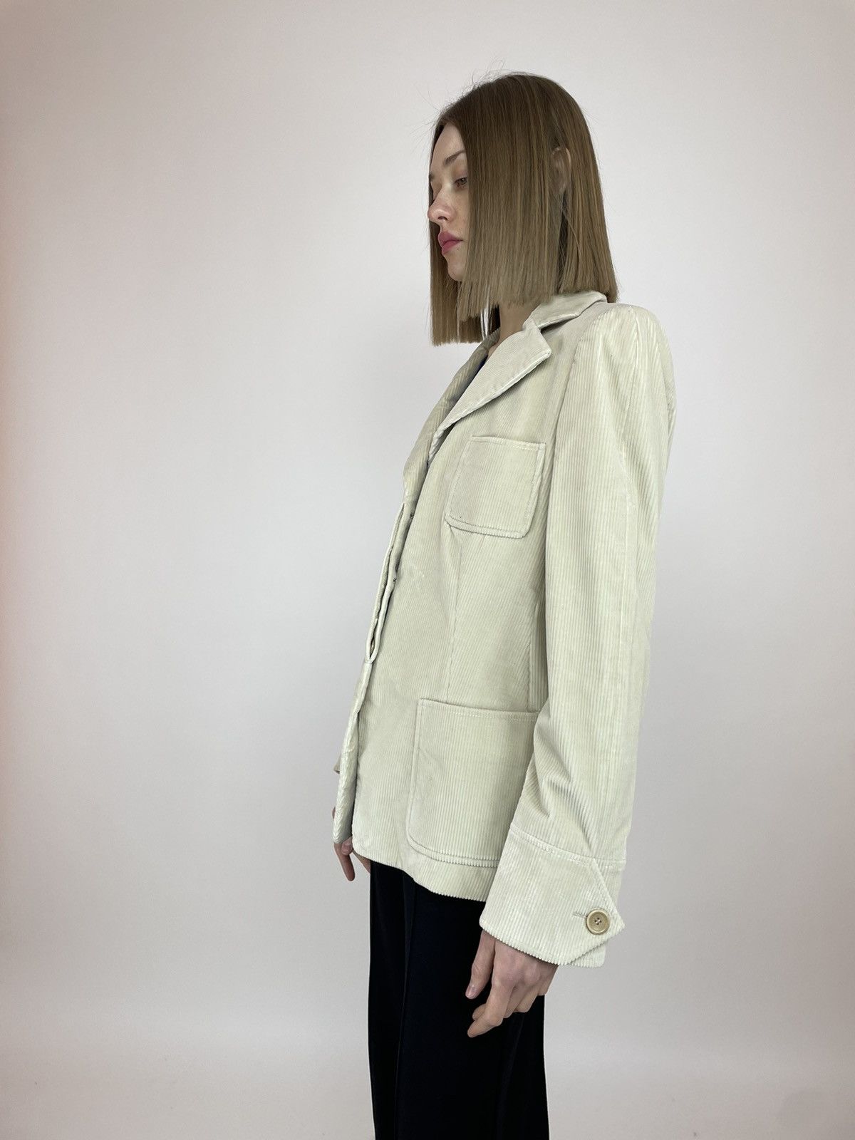 Armani Collezioni Armani Collezioni Light Brown Corduroy Blazer Jacket Italy Size L / US 10 / IT 46 - 4 Thumbnail