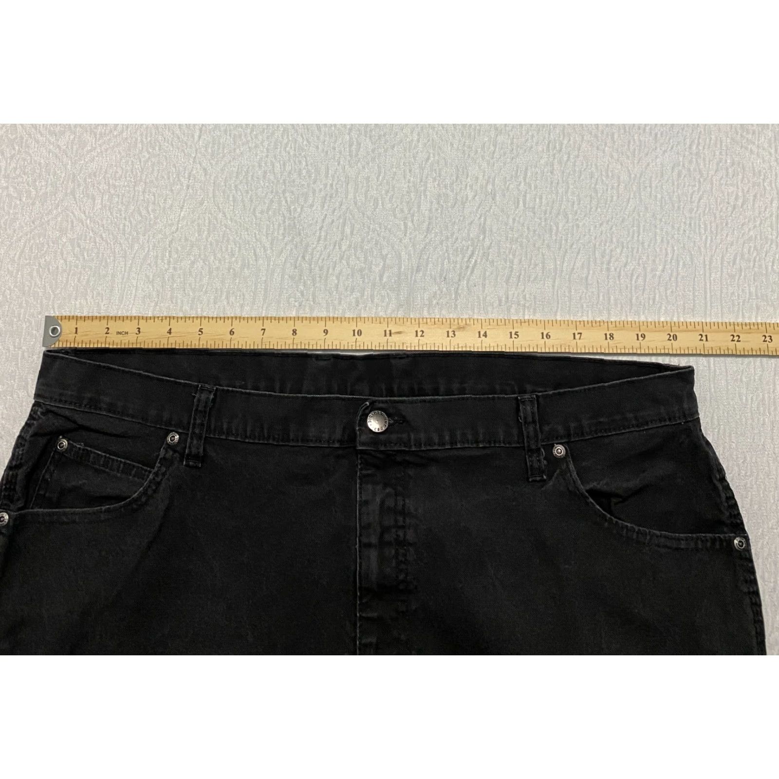Dickies Genuine Dickies Jeans Dickies Men's 40×32 Black Canvas Cotton Spandex Classic Straight Carpenter Work Jeans 40in Inseam Relaxed Regular Size US 40 / EU 56 - 5 Thumbnail