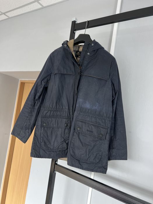 Barbour BARBOUR DURHAM Lightweight 4OZ Navy Wax Jacket Waxed Coat