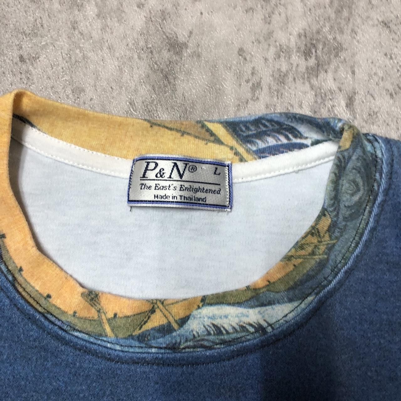 Other Blue & yellow Japanese print cotton t-shirt Size US L / EU 52-54 / 3 - 3 Thumbnail