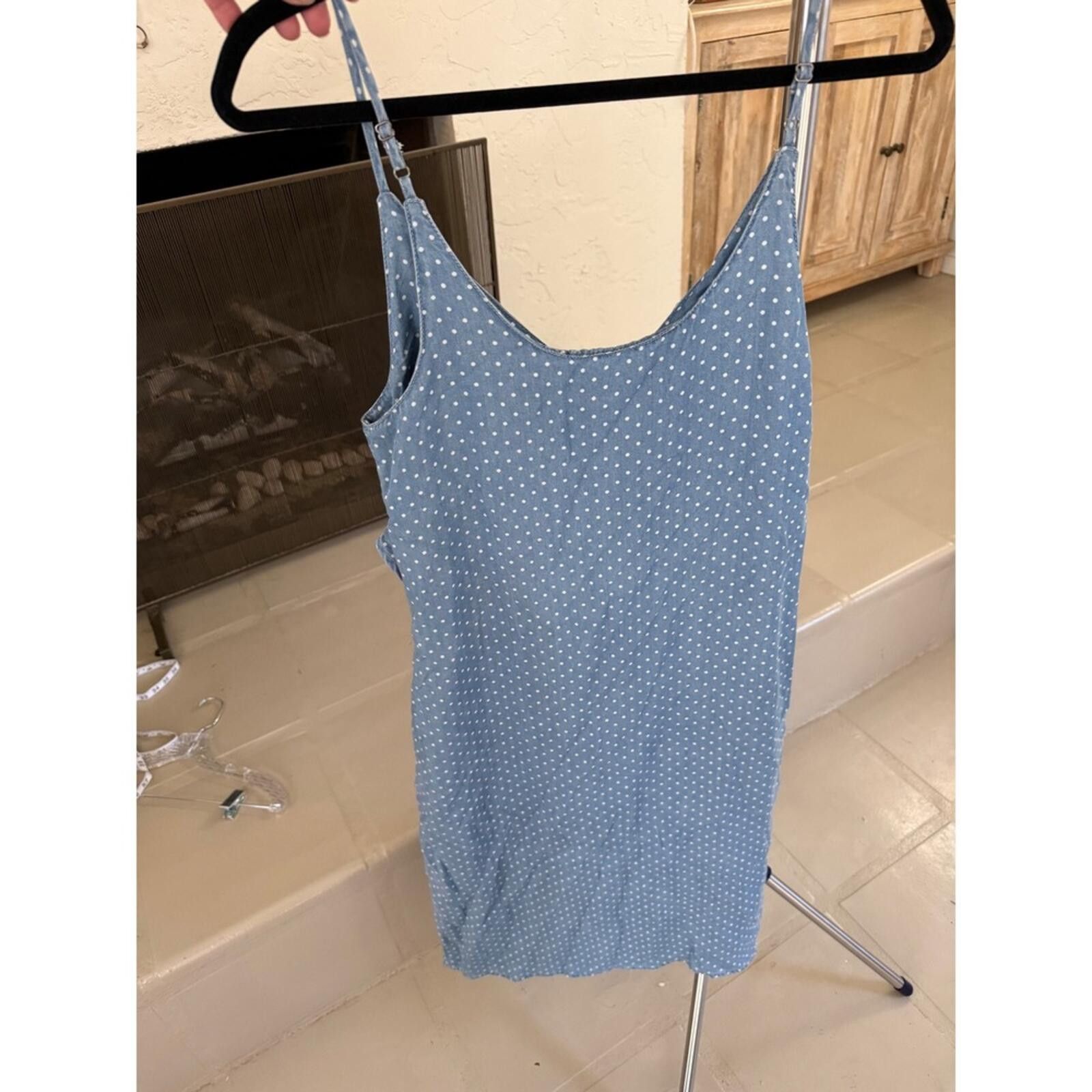 Other Velvet Heart Blue Polka Dot Tencel Ruffle Midi Dress Small Size S / US 4 / IT 40 - 8 Thumbnail