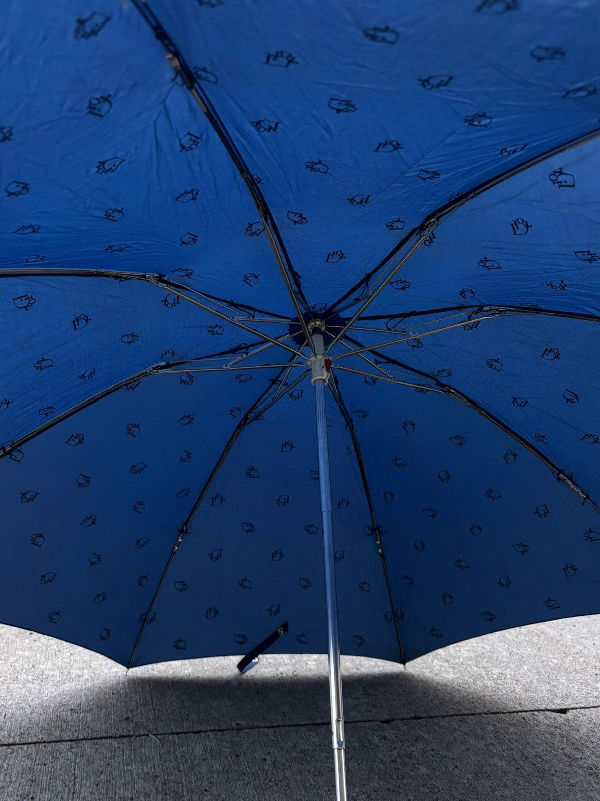 Dior VTG Dior Trotter Blue Monogram Umbrella with Leather Case Size ONE SIZE - 8 Thumbnail