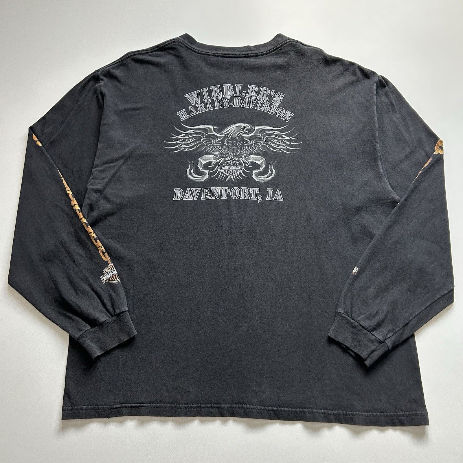Harley Davidson Vintage Harley Davidson Long Sleeve T Shirt 2XL Skull Chains Size US XXL / EU 58 / 5 - 3 Thumbnail