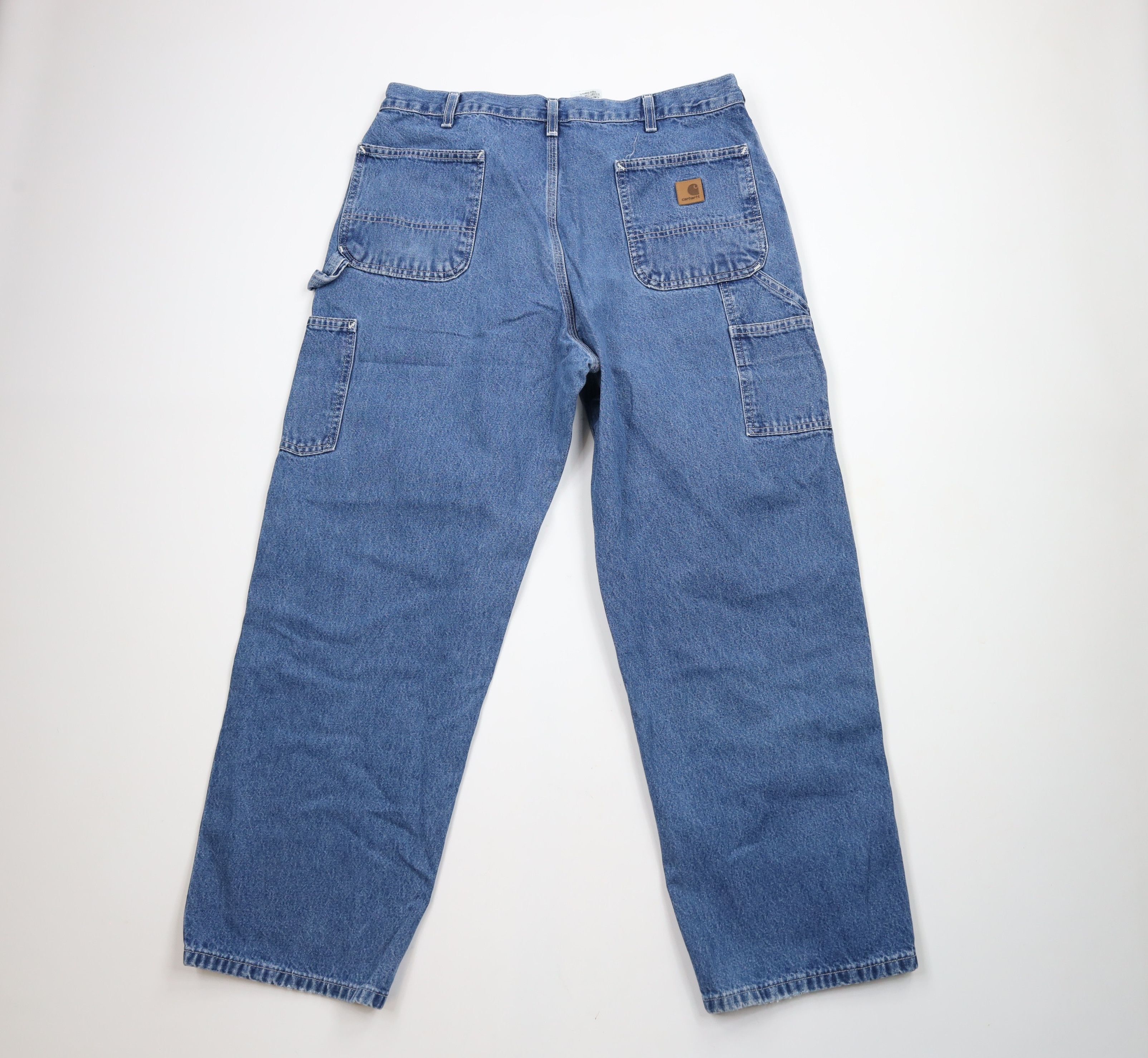 Carhartt × Vintage Vintage Carhartt Out Wide Leg Dungaree Denim Jeans Blue Size US 38 / EU 54 - 8 Thumbnail