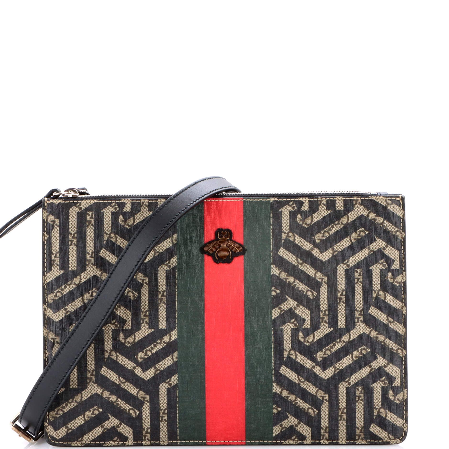 Gucci Bee Web Zip Messenger Bag Size ONE SIZE - 1 Thumbnail