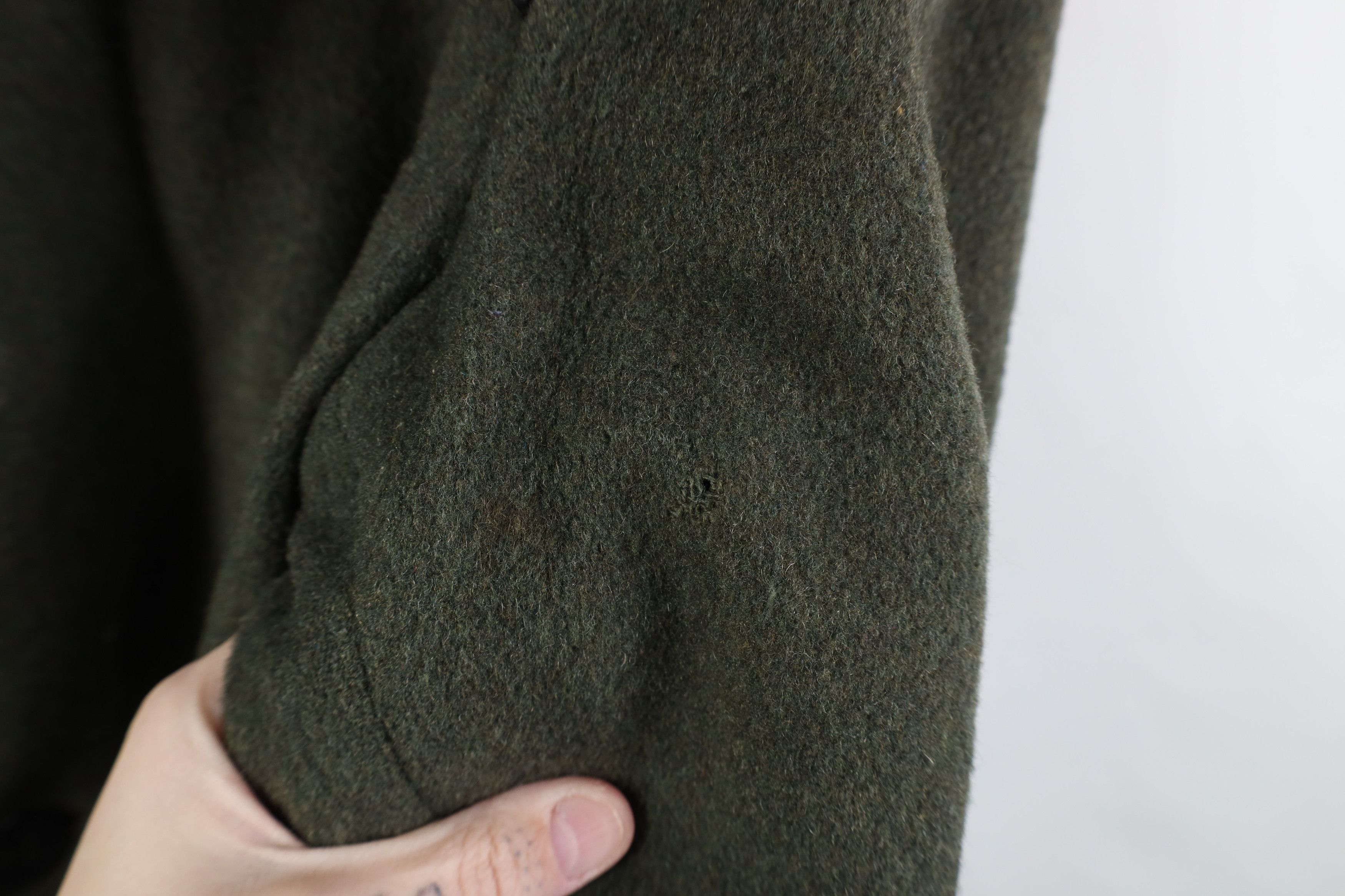 Vintage Vintage 50s Streetwear Lined Wool Duster Jacket Coat Green Size US L / EU 52-54 / 3 - 4 Thumbnail