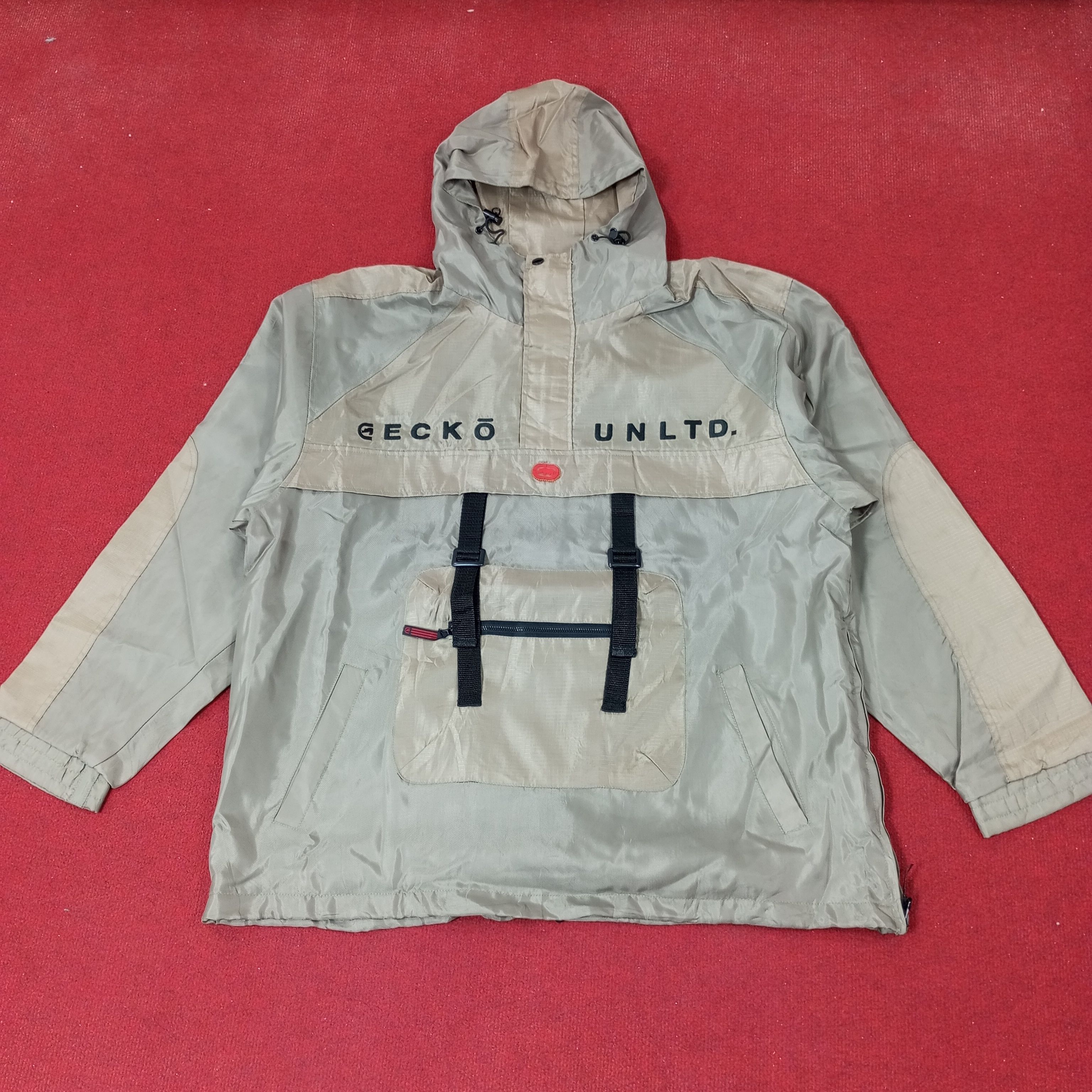 Ecko Unltd. × Vintage Ecko Unlimited Half Zipper Anarok Design Style Jacket Size US XXL / EU 58 / 5 - 1 Thumbnail