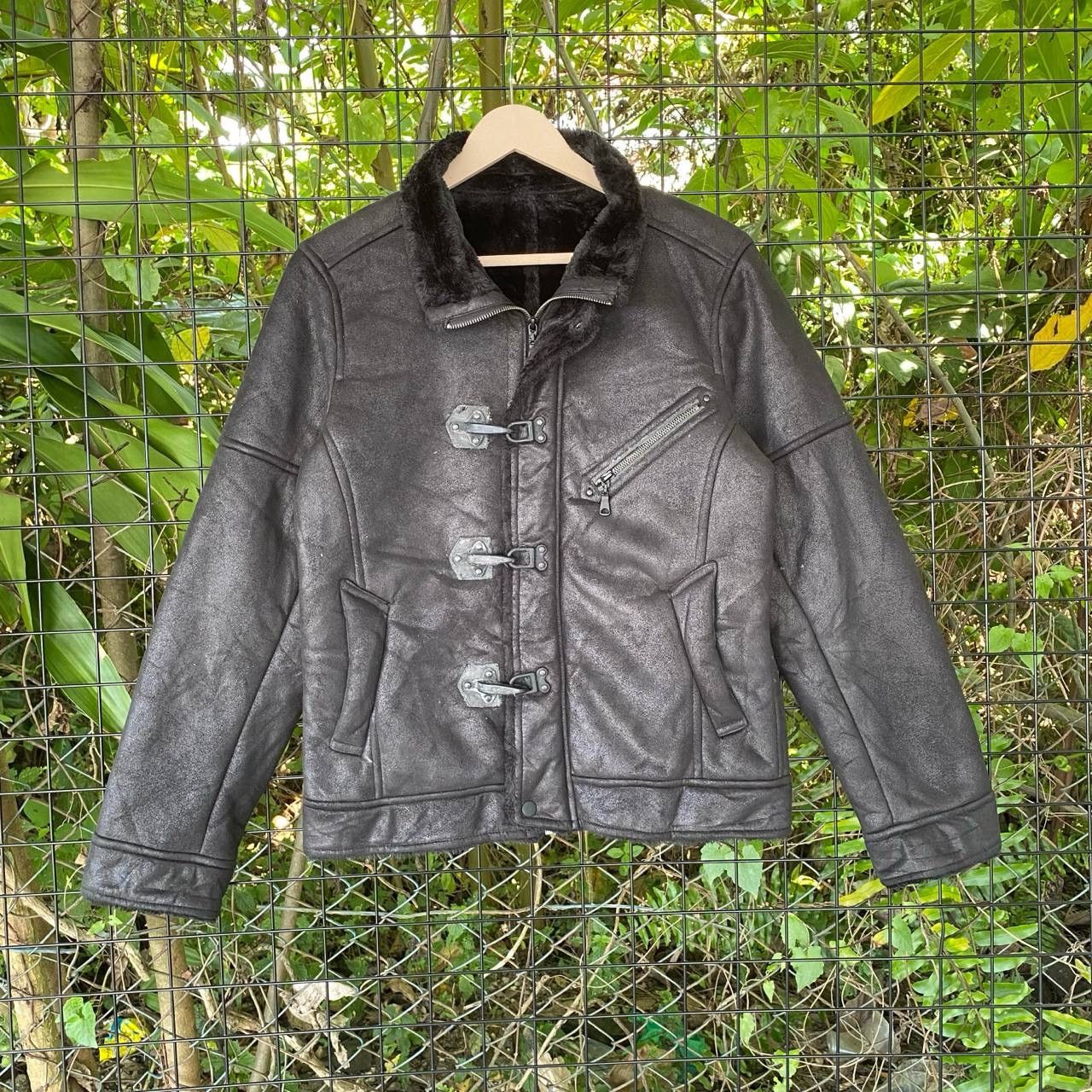 Japanese Brand × Seditionaries × semanticdesign Vtg DematicDesign Fluffy Black Moto Jacket Size US S / EU 44-46 / 1 - 1 Thumbnail