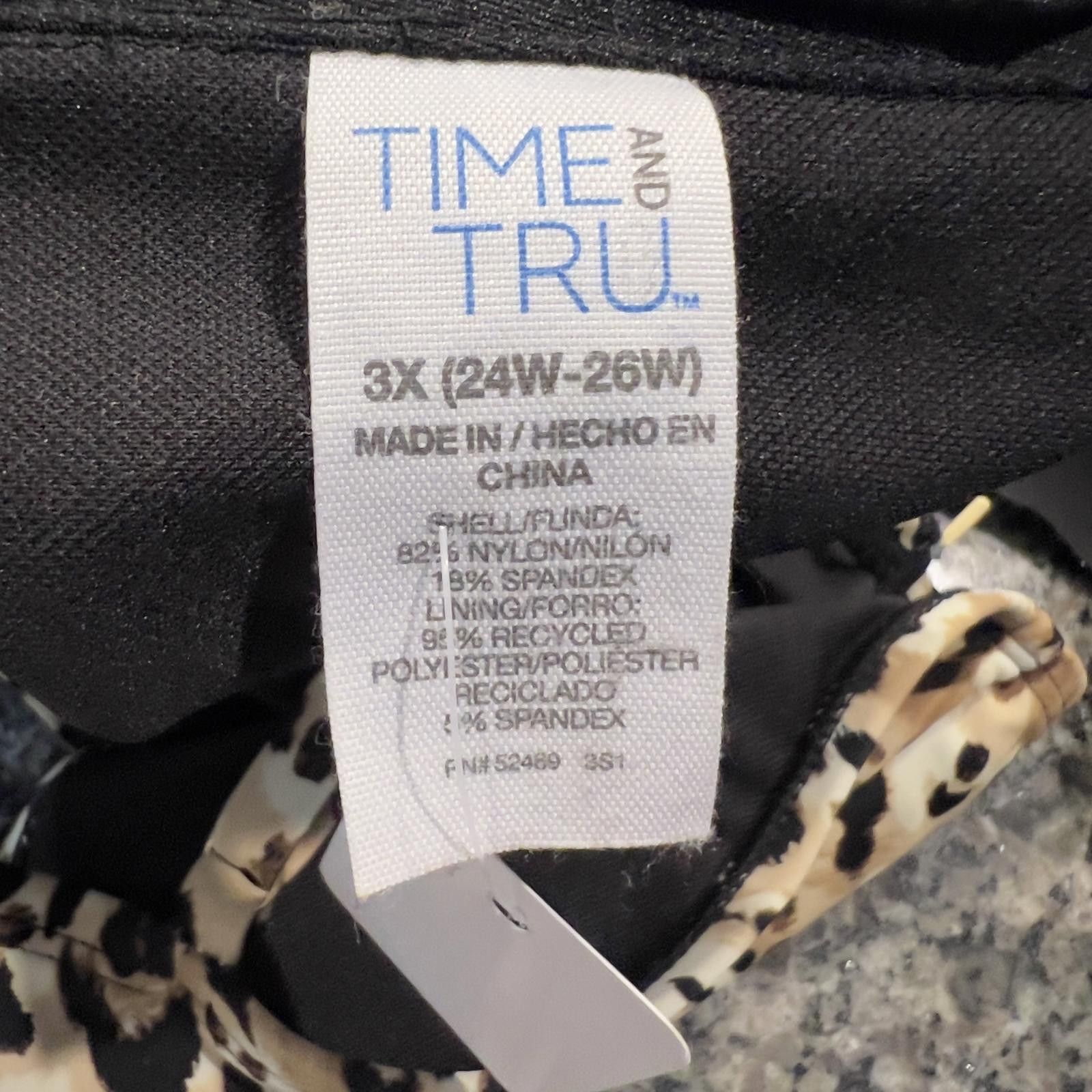 Other Time and Tru Leopard Print Bra 3X (24W-26W) Size ONE SIZE - 3 Thumbnail