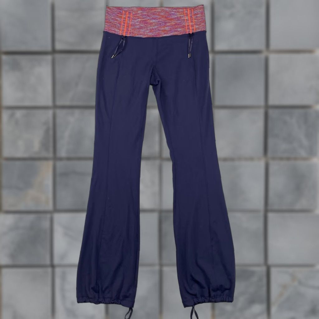 Lululemon Lululemon Womens Pants 10 Blue Ankle Drawstring Waist Tie Cinch High Dance Yoga Size 32" / US 10 / IT 46 - 1 Thumbnail