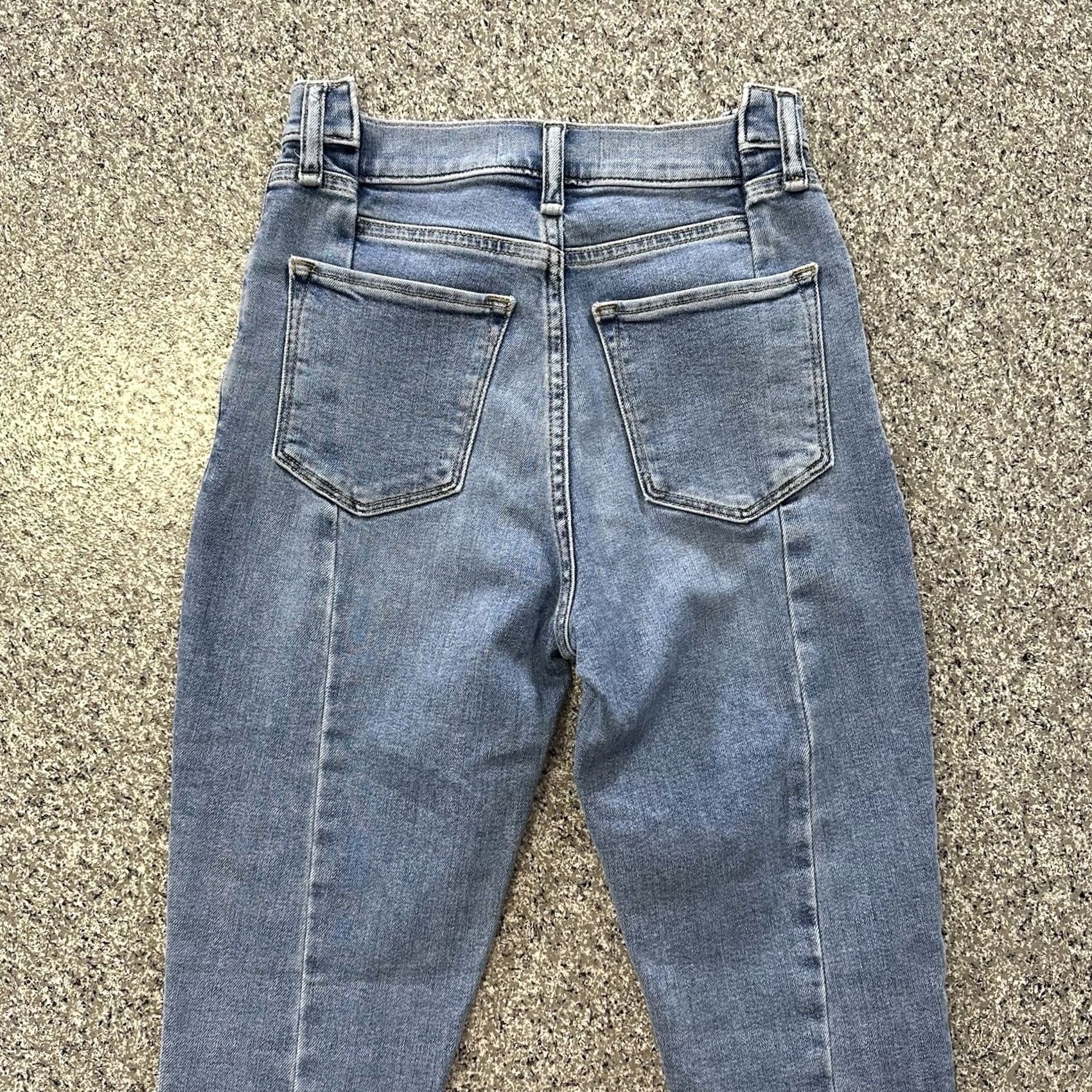 Abercrombie & Fitch Abercrombie & Fitch Jeans Womens 0 XS 25x24 The Super Skinny Ankle High Rise Denim Solid Stretch 5-Pocket Womens Jeans Size 42" / US 20 - 5 Thumbnail
