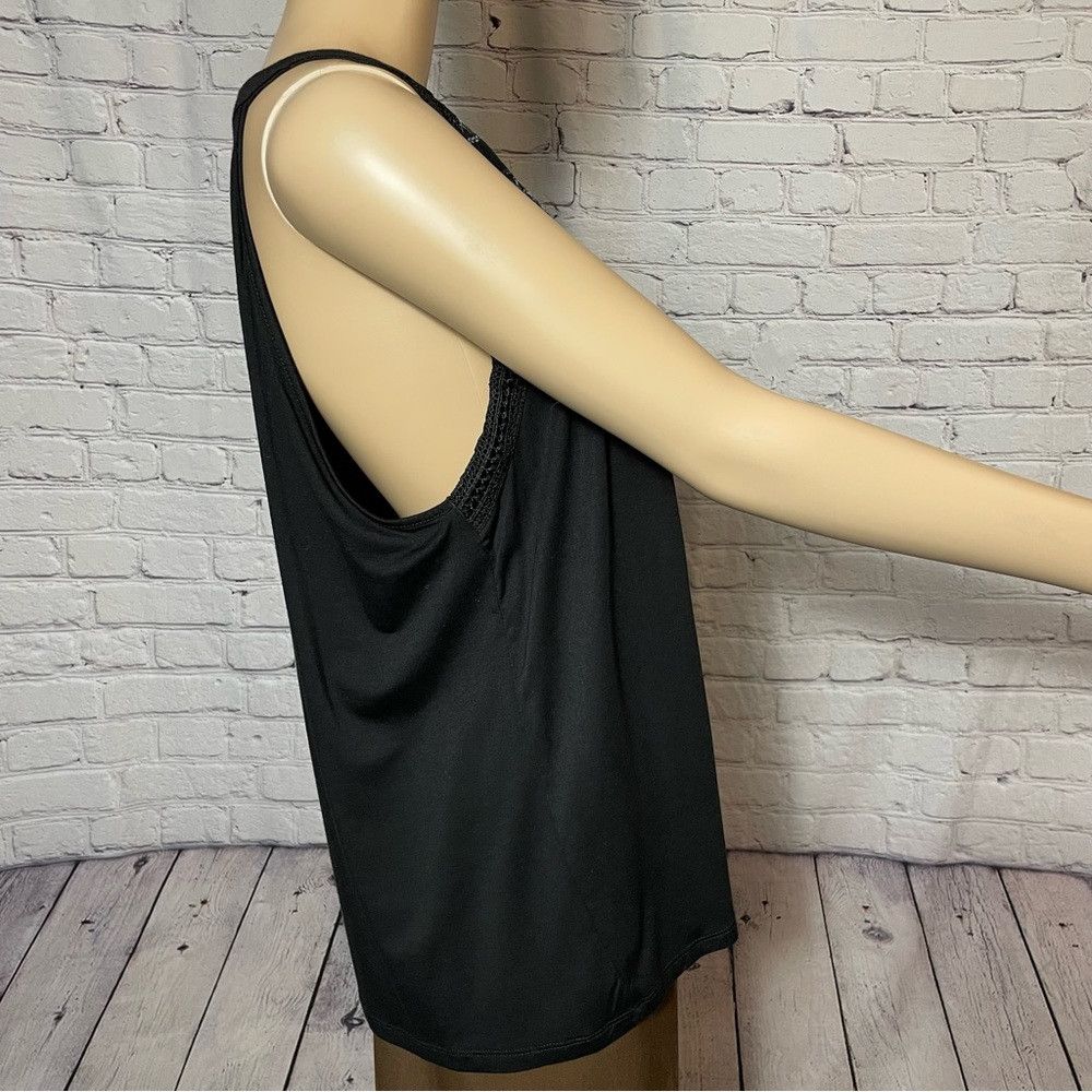 Other NWT New Cable & Gauge Sleeveless Embroidered Black Viscose Size XL / US 12-14 / IT 48-50 - 2 Thumbnail