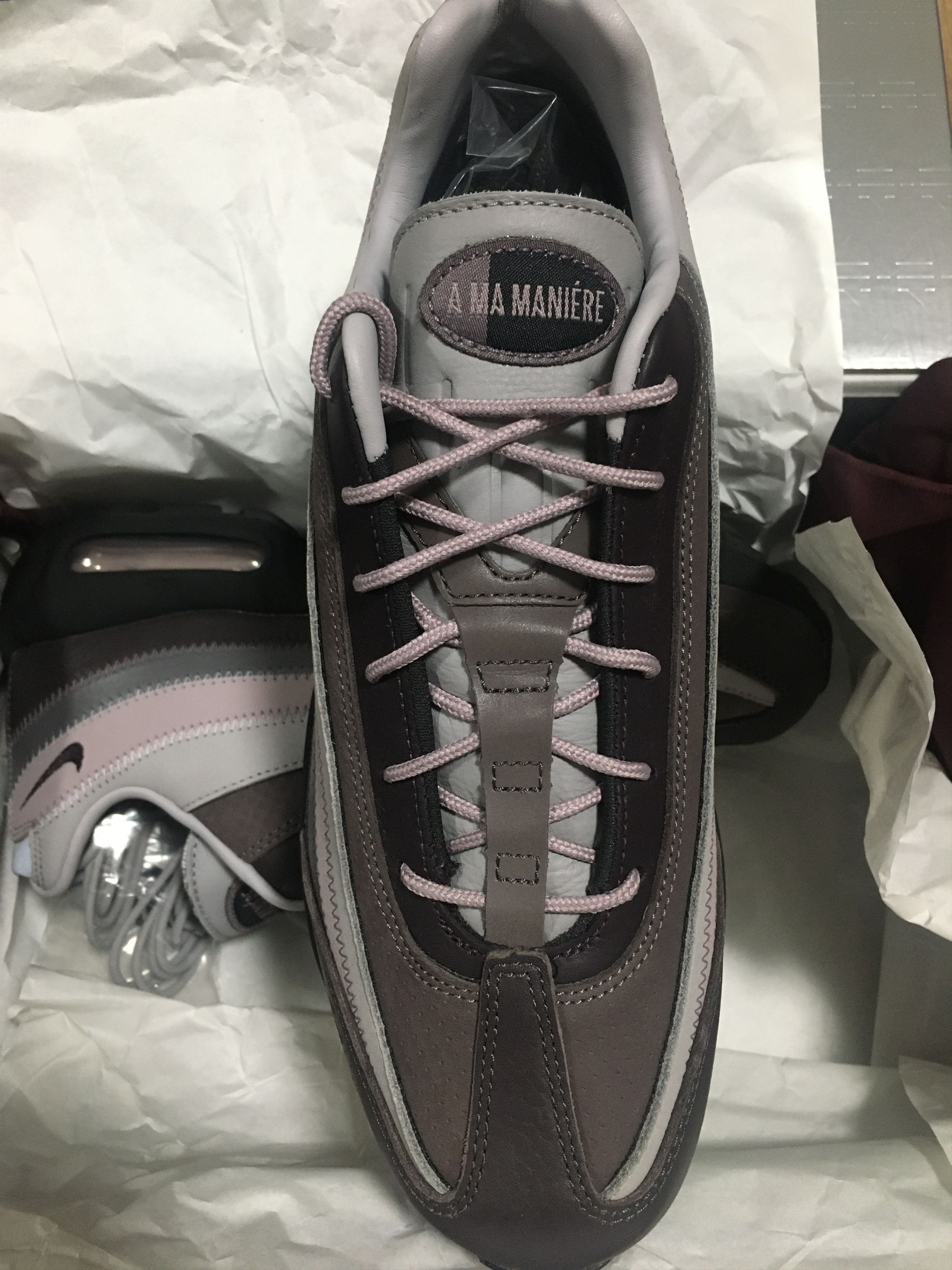 A Ma Maniere × Nike Nike Air Max 95 SP Dk Violet Ore/Burgundy Size US 9 / EU 42 - 14 Thumbnail