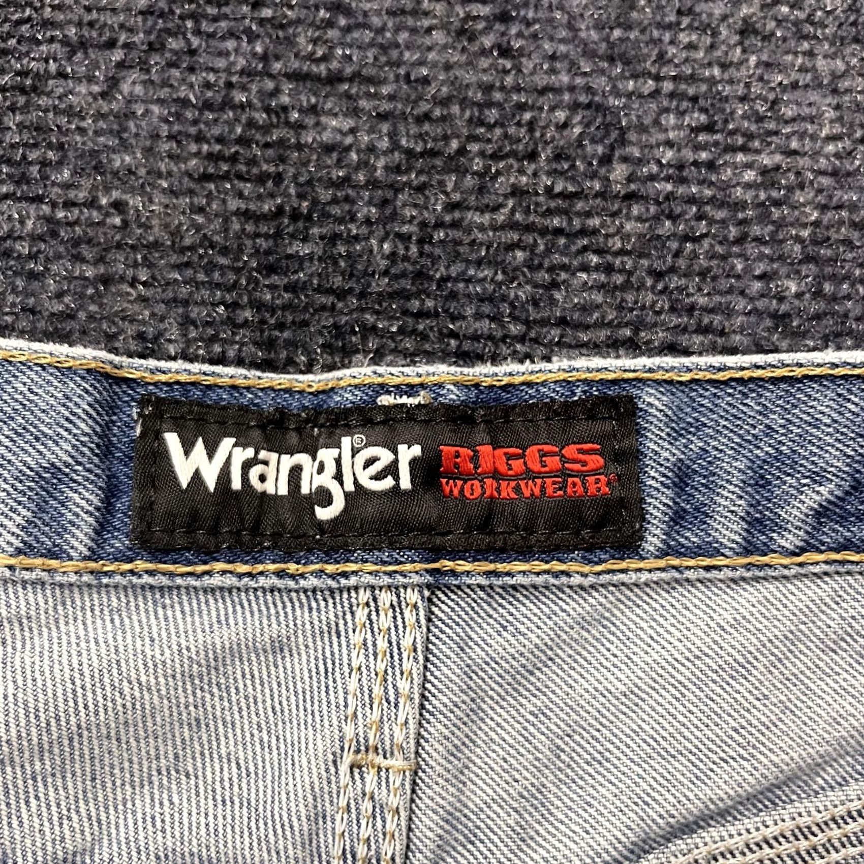 Wrangler Wrangler Riggs Workwear Shorts Mens 38 Blue Denim Cargo Utility Jorts Cutoff Distressed Size US 38 / EU 54 - 4 Thumbnail