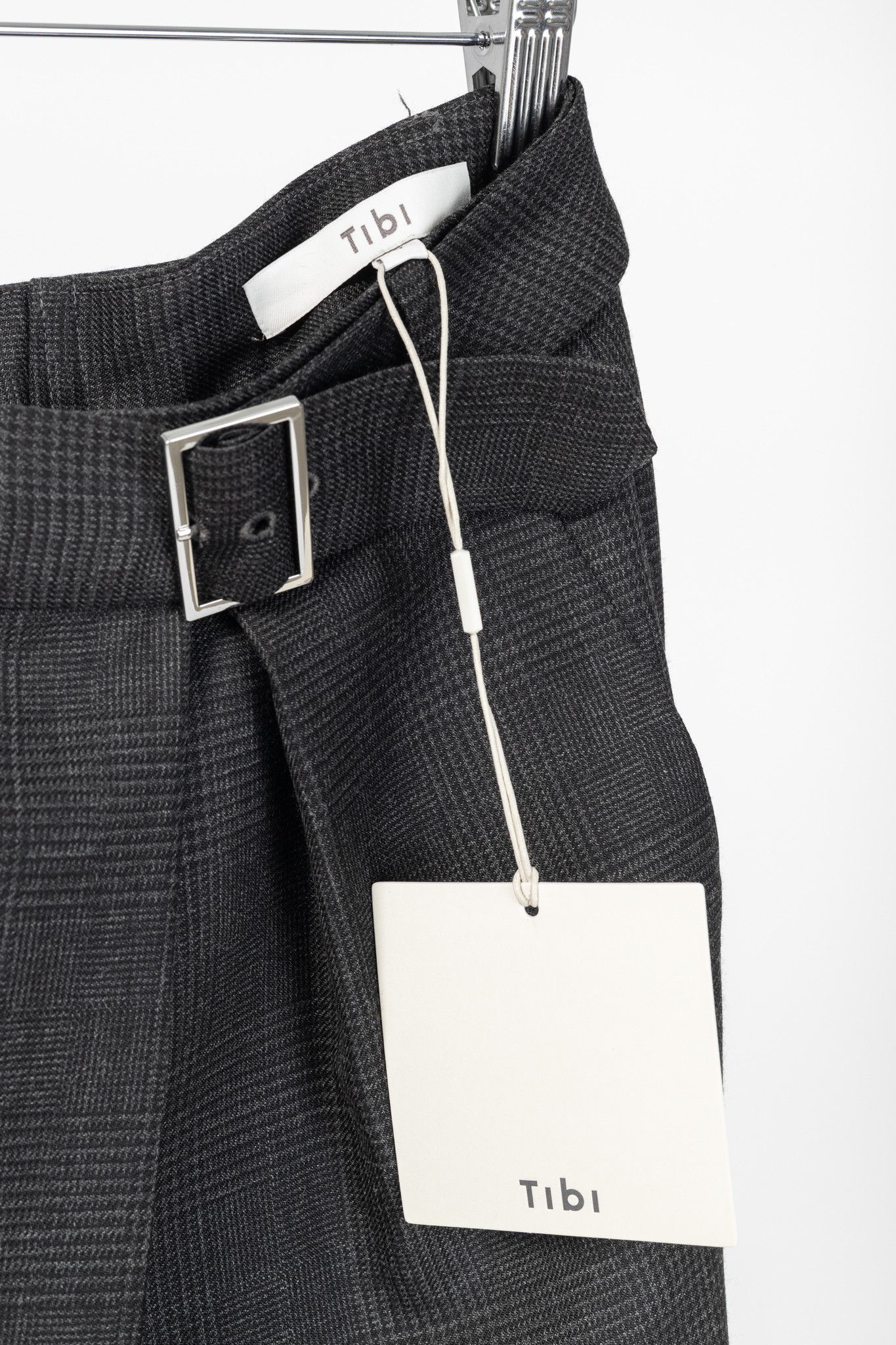 Tibi Tibi Adler Grey Multi Glenplaid Wrap Pant Size 27" / US 4 / IT 40 - 4 Thumbnail