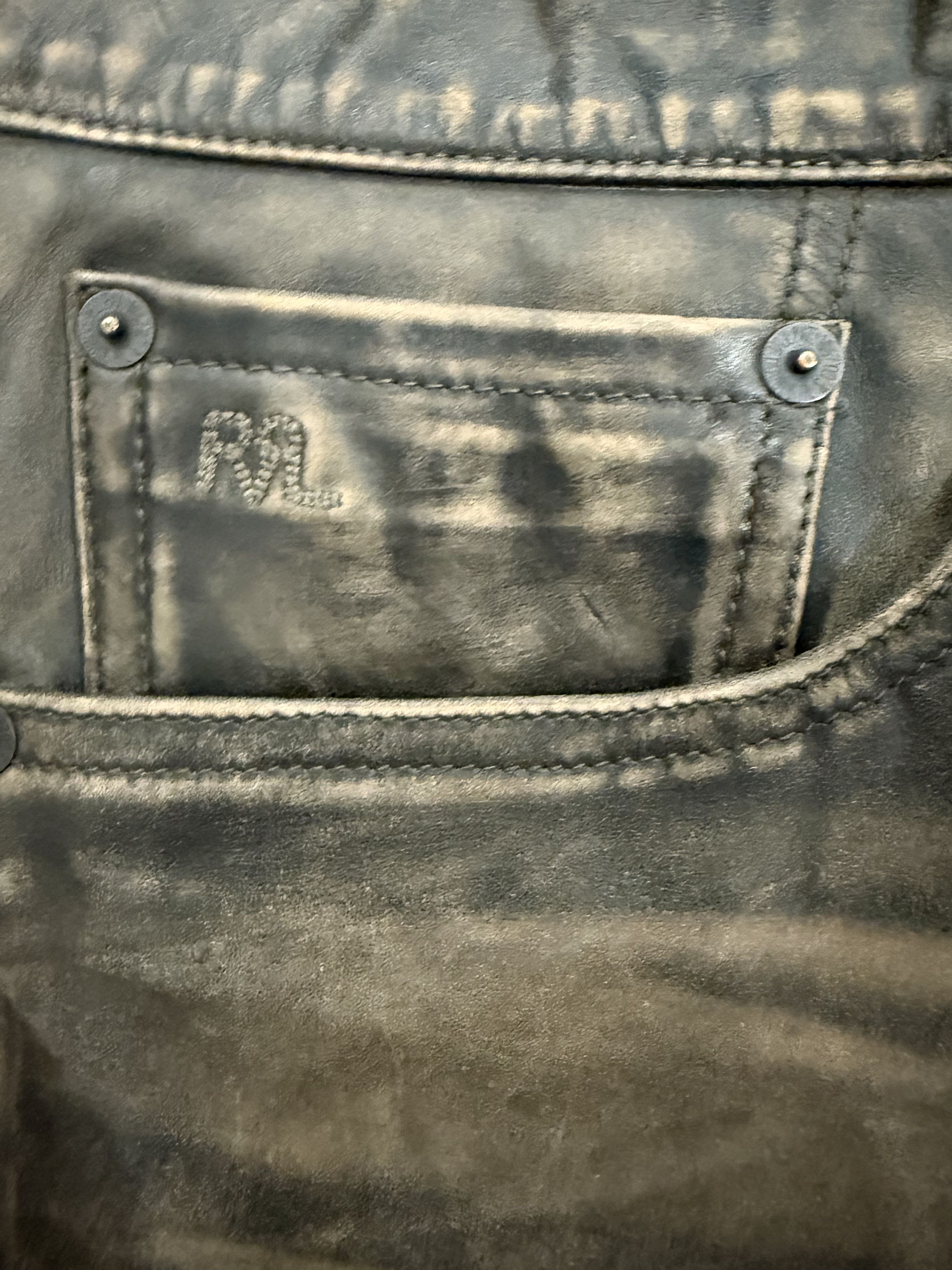 RRL Ralph Lauren LEATHER rrl ralph lauren pant from his Colorado ranch. Size US 32 / EU 48 - 4 Thumbnail