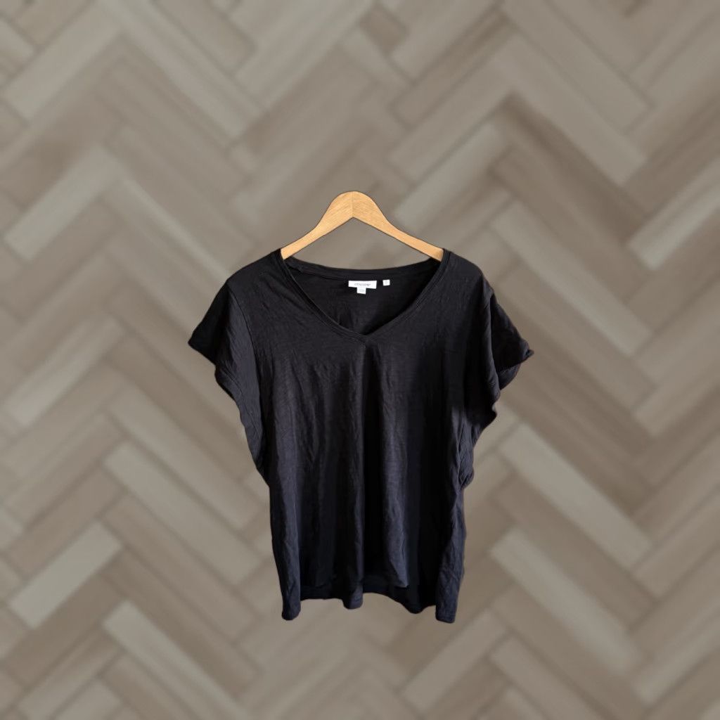 Vintage Chicos Womens Black Short Sleeve T-shirt Size Large Size L / US 10 / IT 46 - 1 Thumbnail