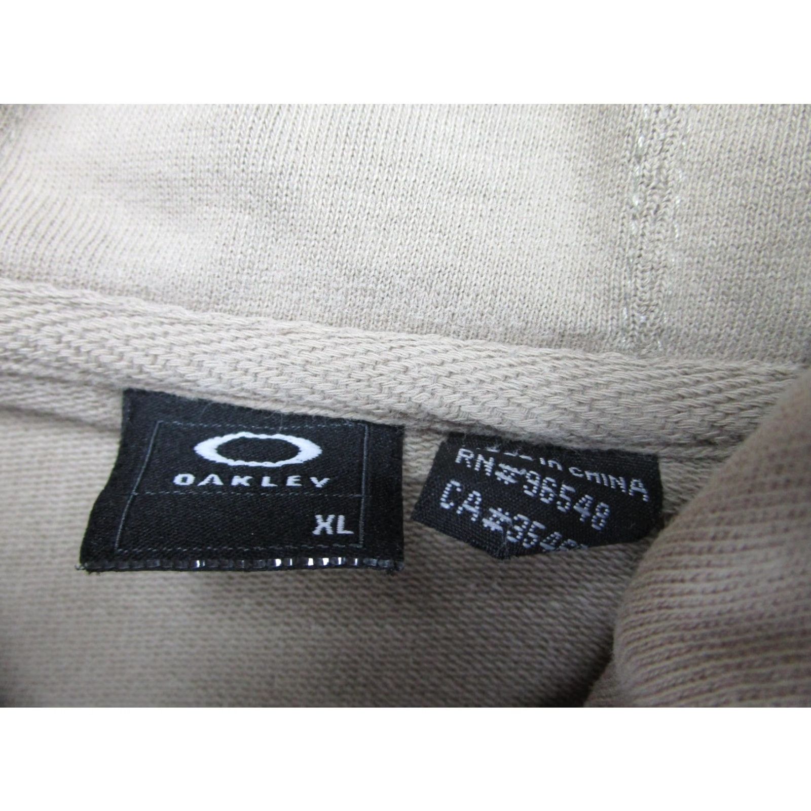 Oakley VINTAGE Oakley Hoodie Mens XL Full Zip Geometric Allover Print Khaki Beige 2007 471055 Mens Hoodie XL Men Size US XL / EU 56 / 4 - 6 Thumbnail