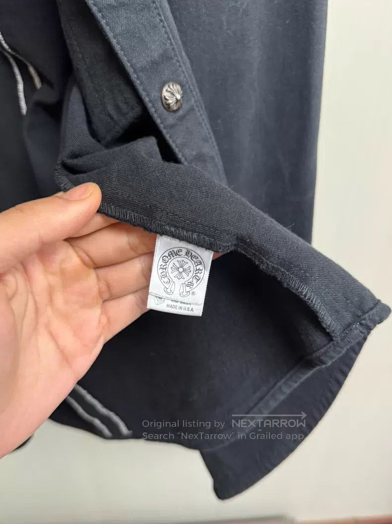 Chrome Hearts Chrome Hearts Denim shirt with cross patchwork leather det Size US M / EU 48-50 / 2 - 5 Thumbnail