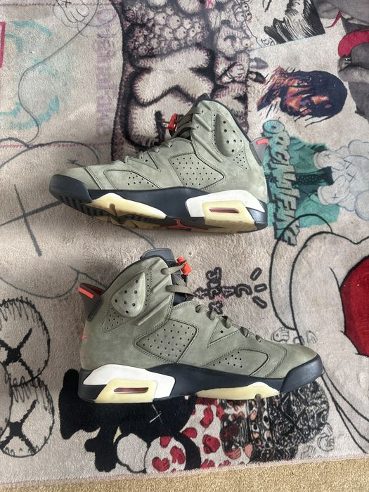 travis scott jordan 6 olive outfit