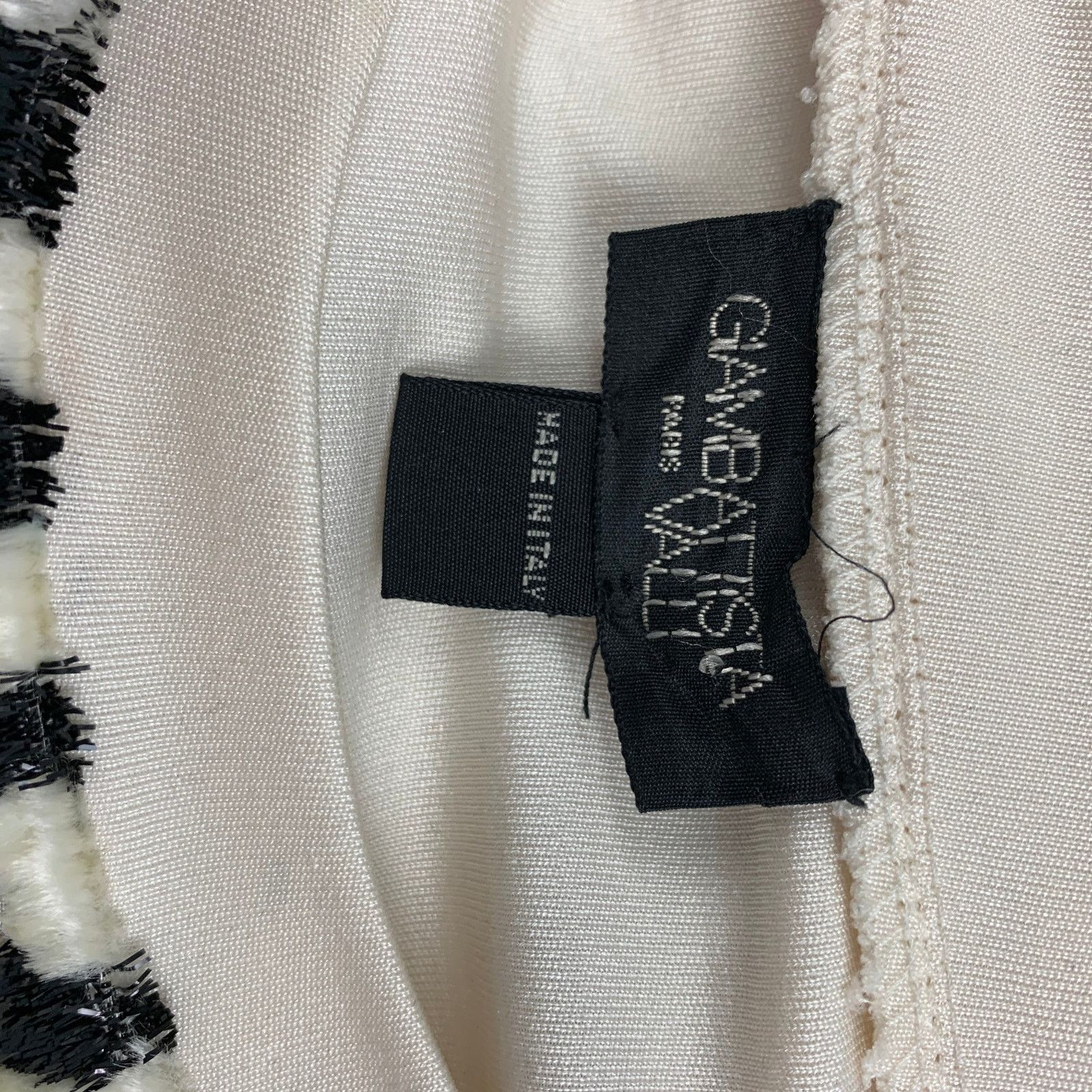 Giambattista Valli GIAMBATTISTA VALLI XS White Black Silk Animal Print T-Shirt Size XS / US 0-2 / IT 36-38 - 5 Thumbnail