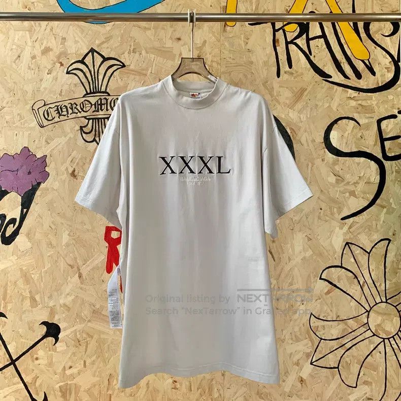 Balenciaga Balenciaga White 3XL Embroidered Logo Short Sleeve Size US L / EU 52-54 / 3 - 1 Thumbnail