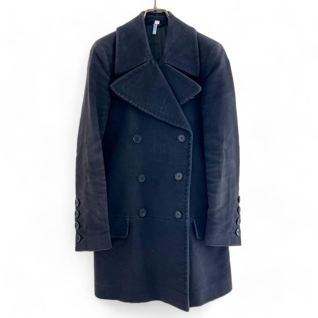 Helmut Lang Helmut Lang - M AW98 Moleskin Pea Coat Vintage Black Size US M / EU 48-50 / 2 - 2 Thumbnail