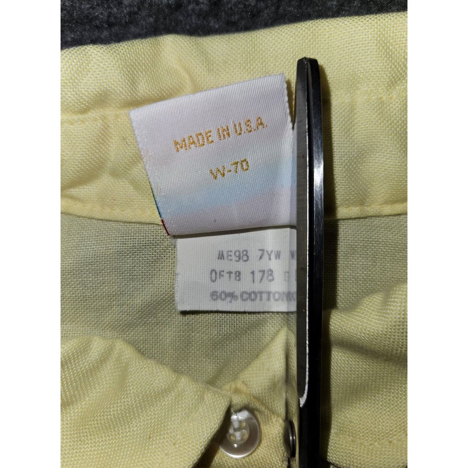Wrangler VINTAGE Wrangler Shirt Women's Large Yellow Pullover Western Made USA 80s Size L / US 10 / IT 46 - 3 Thumbnail