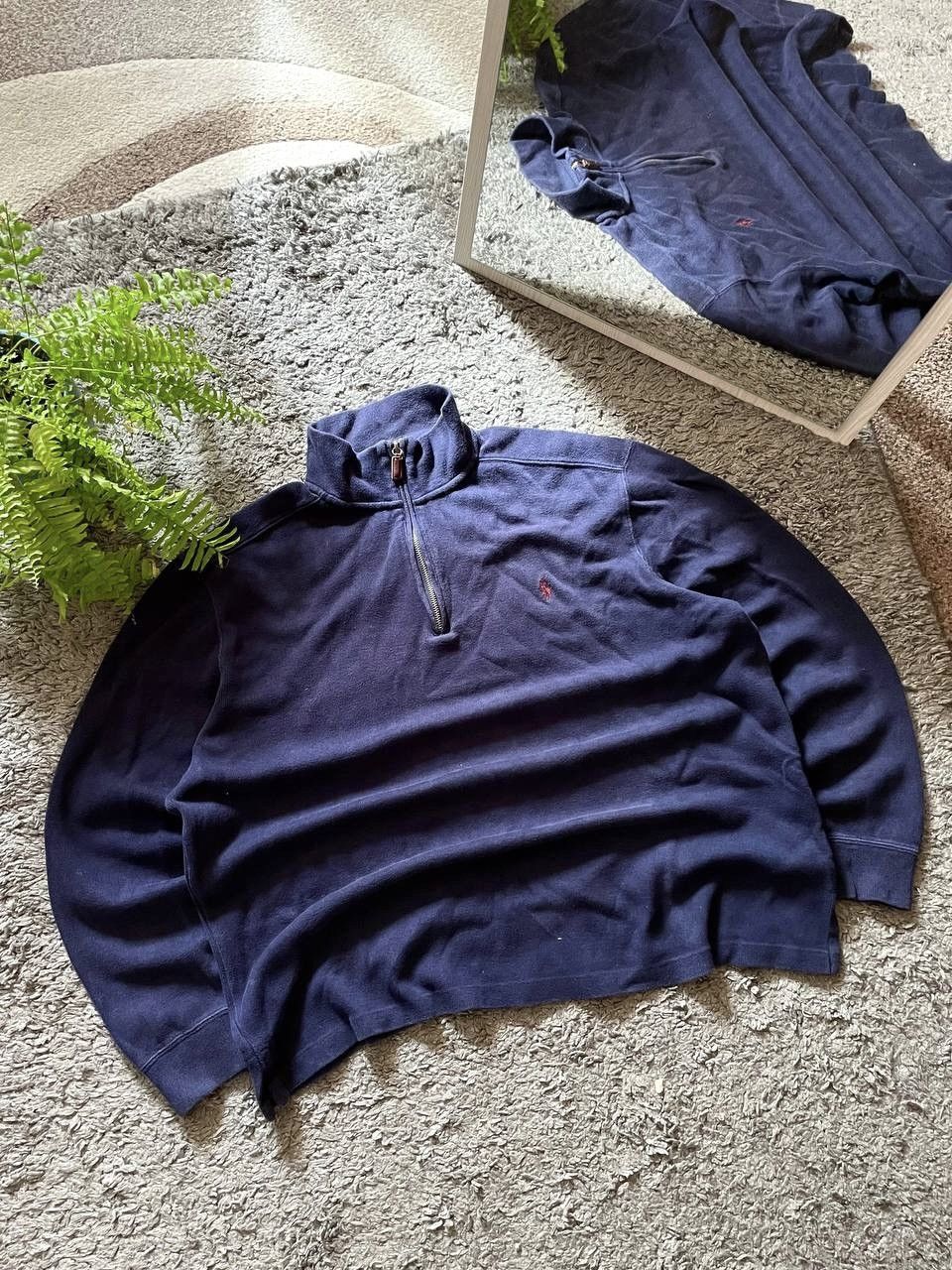 Polo Ralph Lauren × Vintage 00s Polo Ralph Lauren Streetwear 1/3 Zip Sweatshirt Logo Y2k Size US XL / EU 56 / 4 - 2 Thumbnail