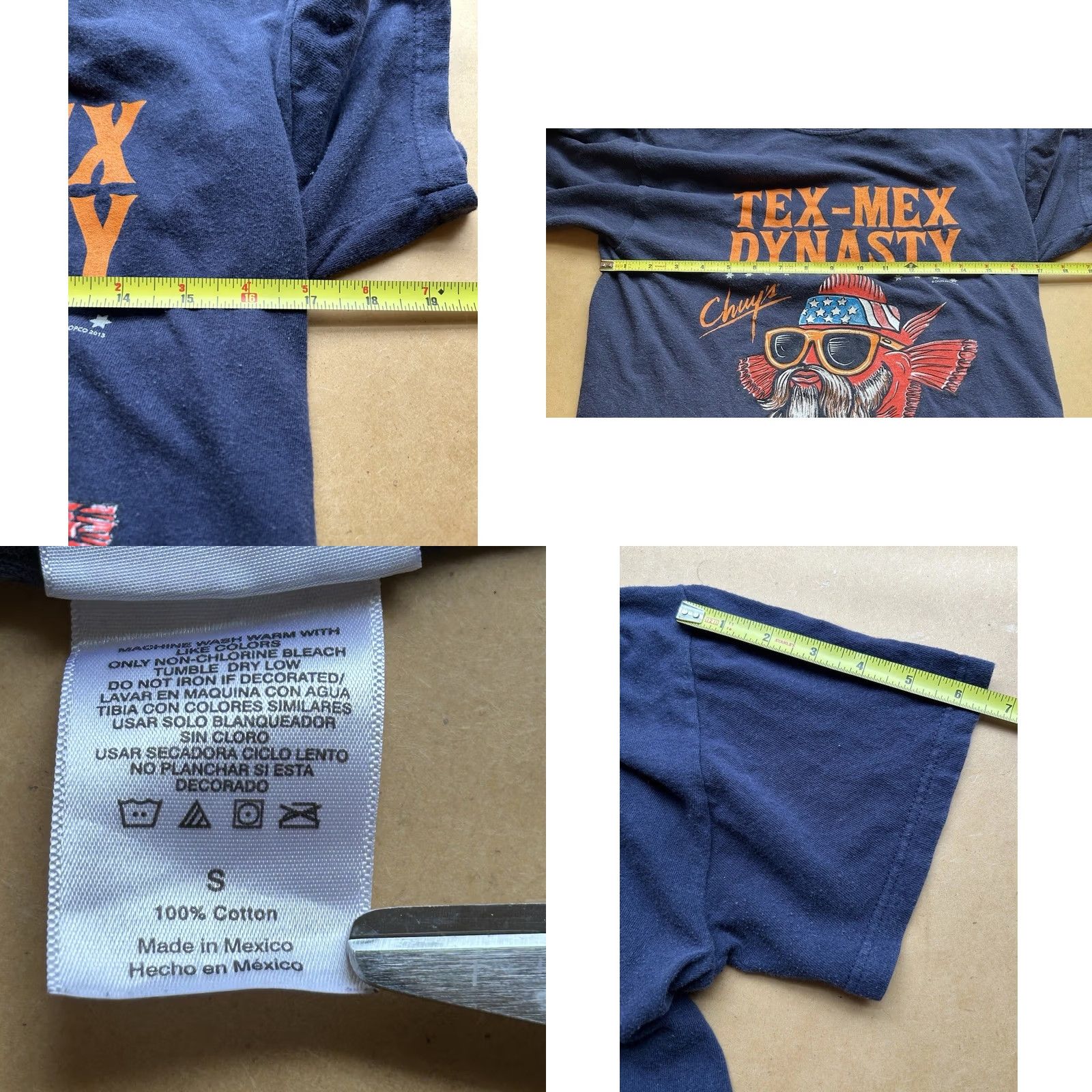 Vintage Chuy’s Tex-Mex Dynasty T-Shirt - 2013 Adult Small Black Double Sided - Viatran Size US S / EU 44-46 / 1 - 9 Thumbnail
