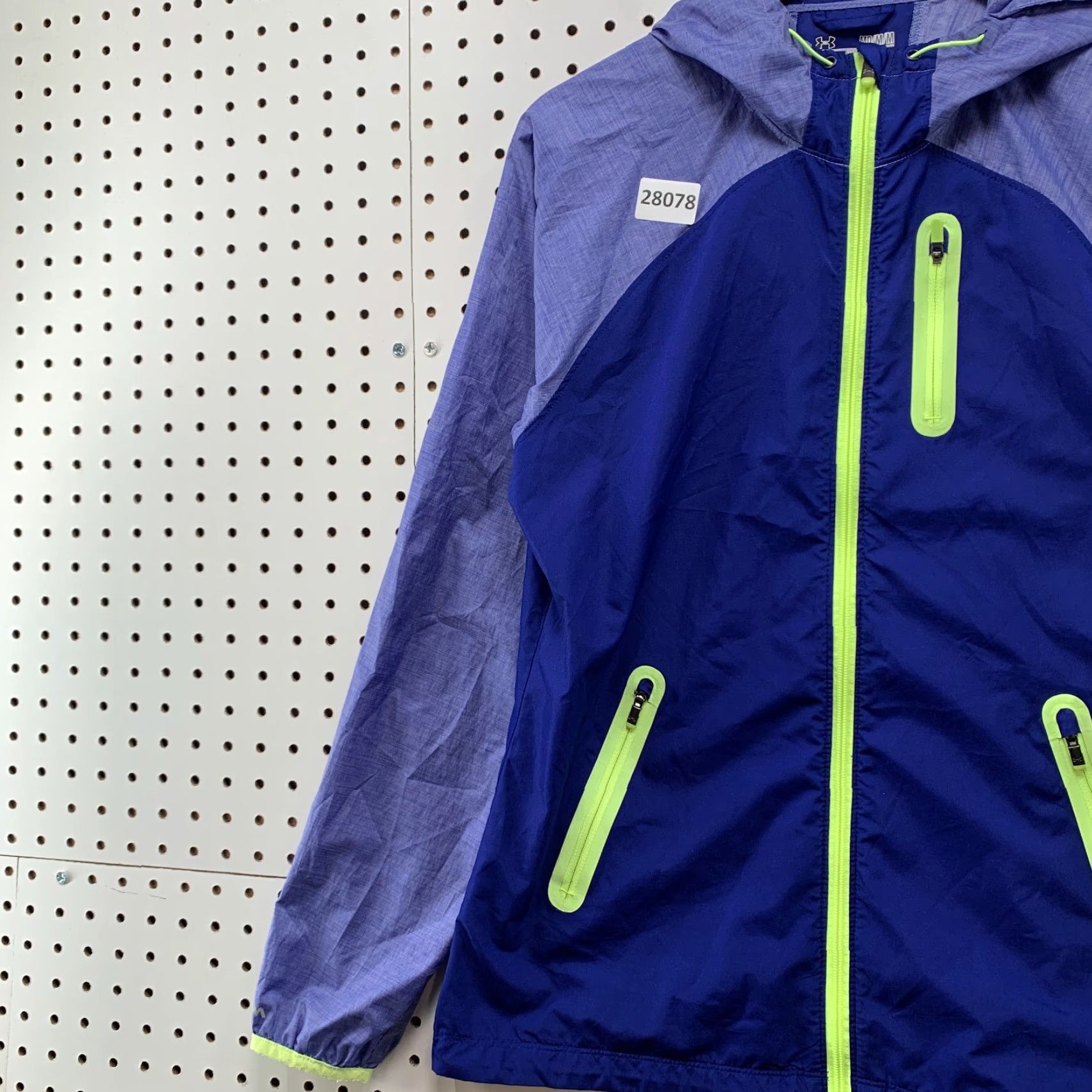 Under Armour Under Armour All Season Gear Hooded Blue Fitted Jacket Womens Medium 20x27 Run Size M / US 6-8 / IT 42-44 - 3 Thumbnail
