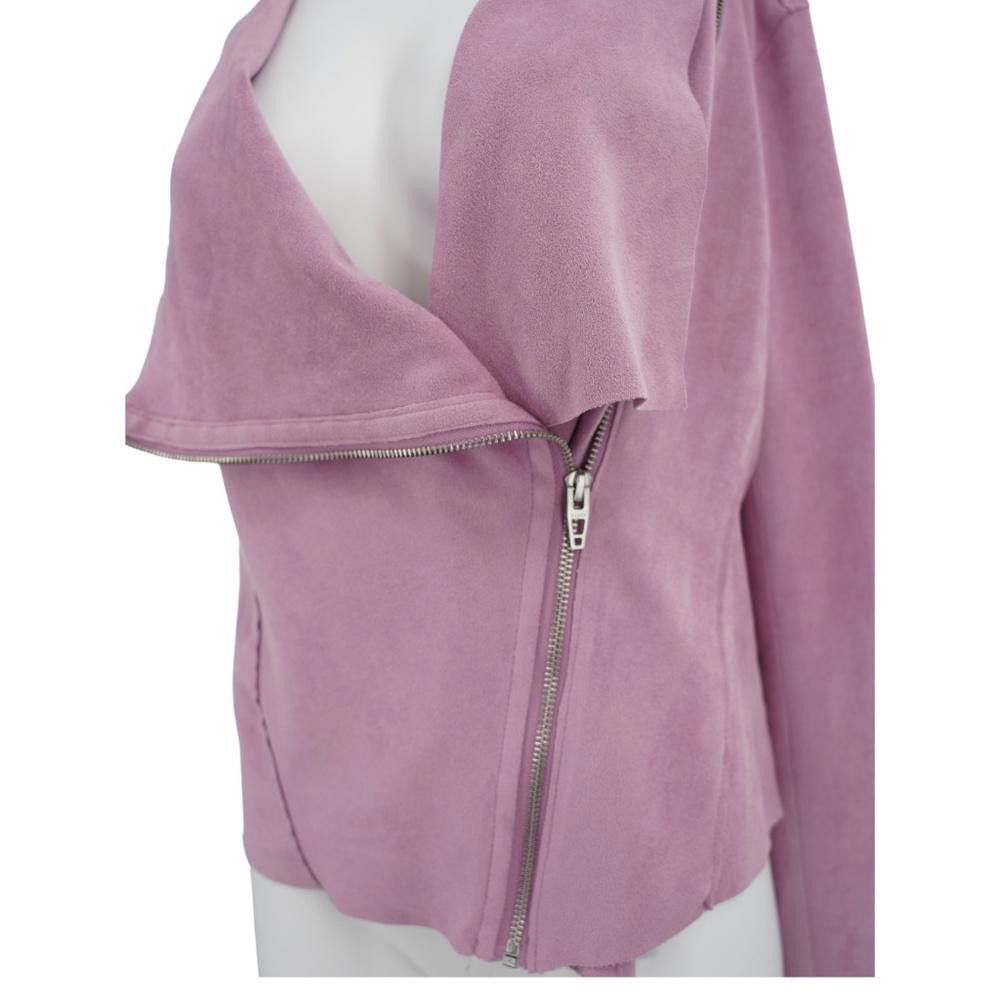BLANKNYC Blank NYC Pink Suede Asymmetrical Moto Jacket Size M Size M / US 6-8 / IT 42-44 - 4 Thumbnail
