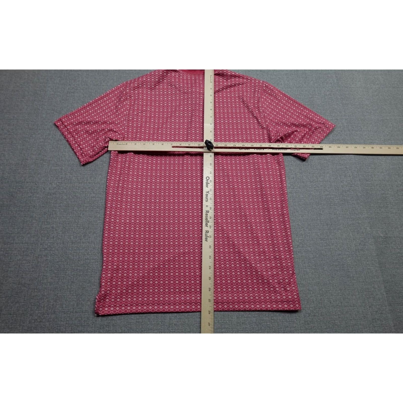 Vintage Walter Hagen P11 Geo Club Polo Mens Small Pink UPF 30+ Golf Performance Stretch Shirt Size US S / EU 44-46 / 1 - 6 Thumbnail