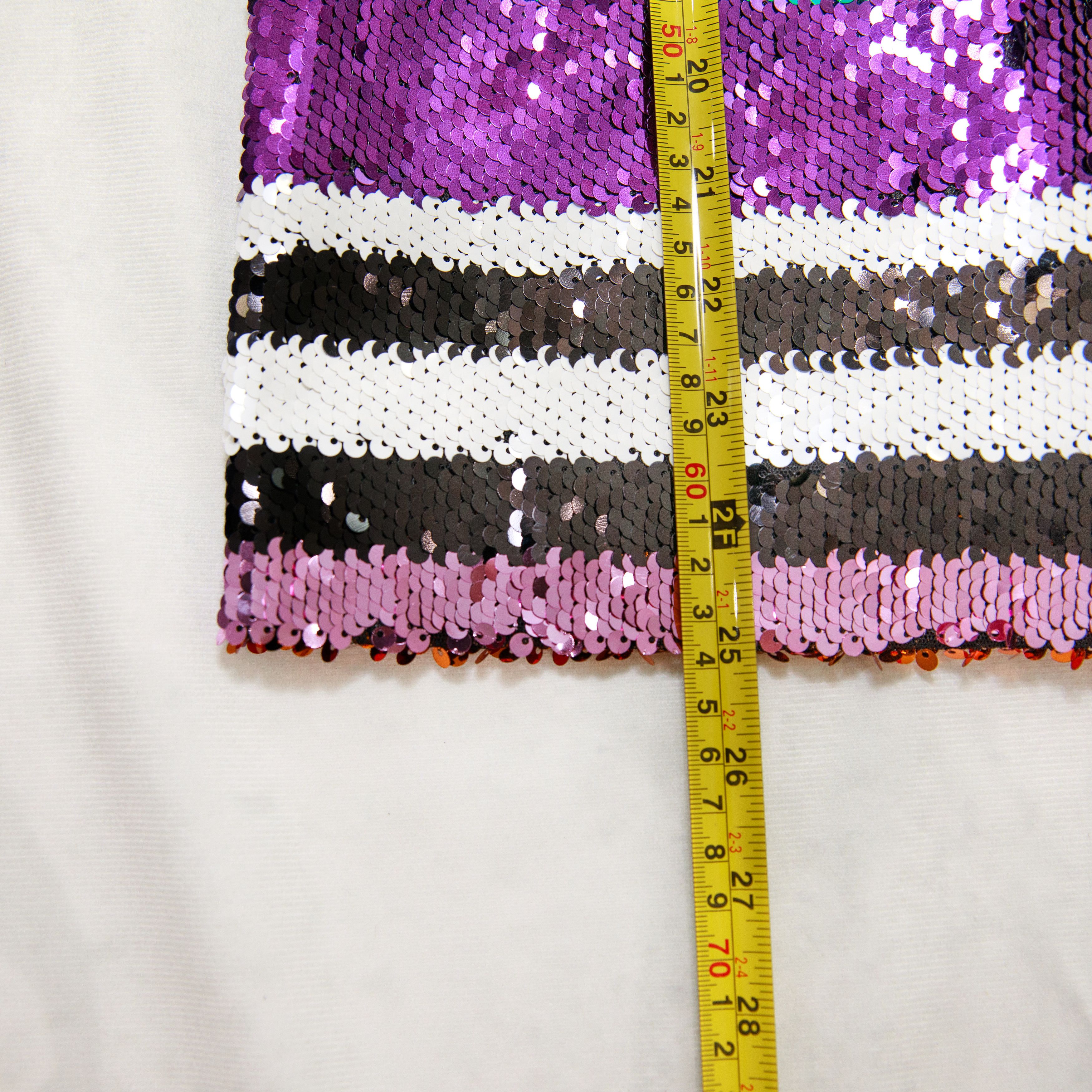 LIKELY LIKELY Braelynn Sequin Mini Dress Stripes Orange Purple Size XS / US 0-2 / IT 36-38 - 6 Thumbnail