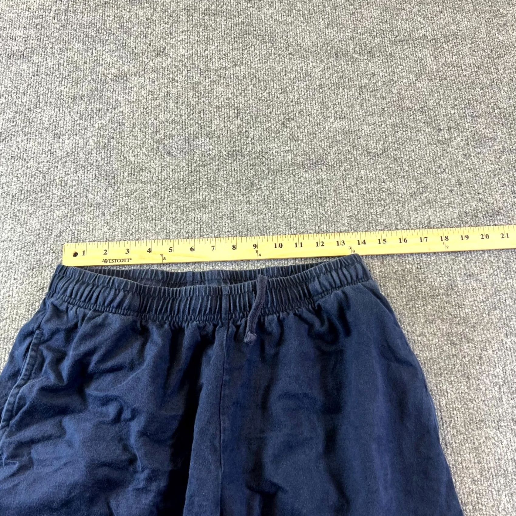 Lands' End Lands' End Pants Men Medium 32-34 Navy Drawstring Straight Leg Loungewear Navy Blue Casual Travel Waterfall Clips? Size US 31 - 3 Thumbnail